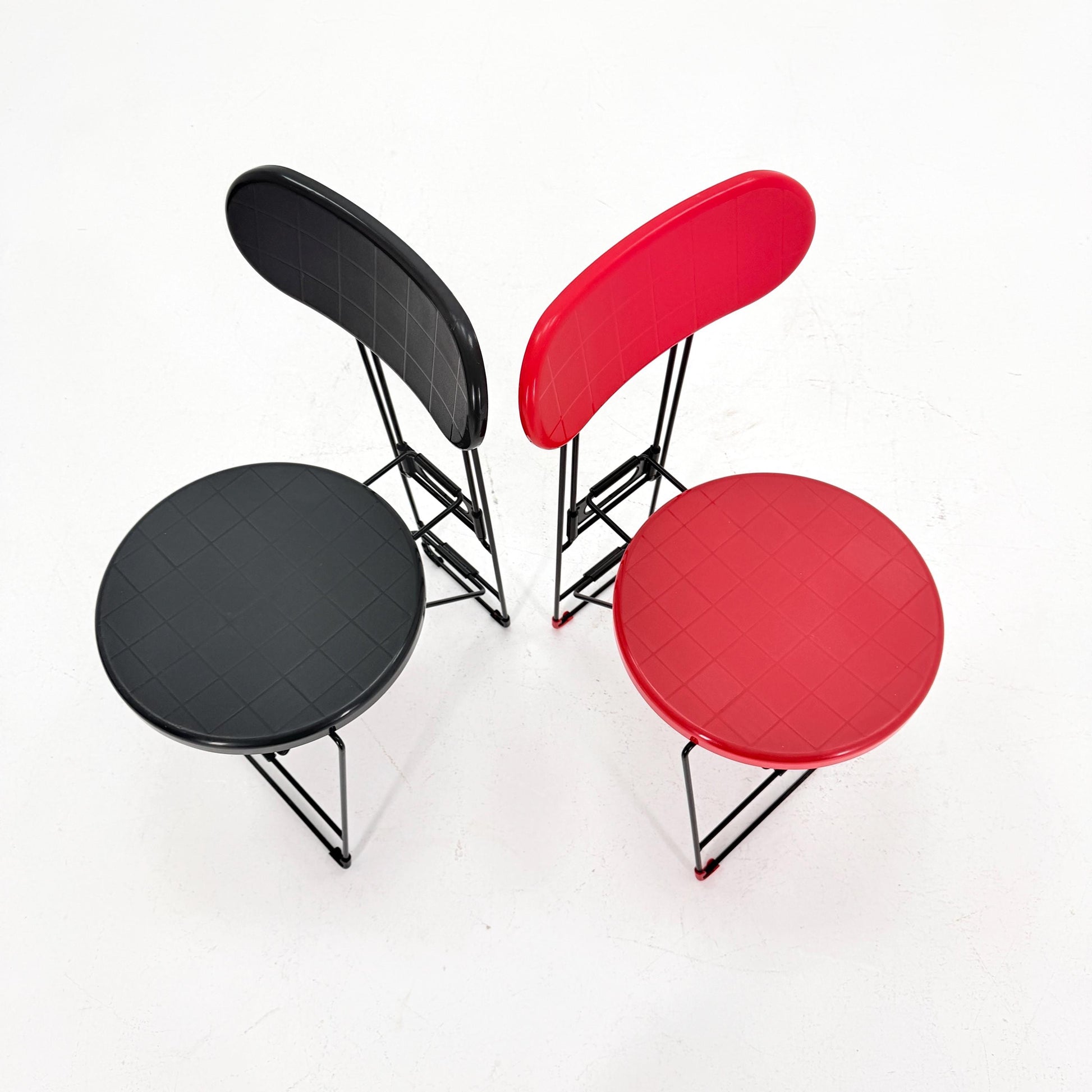 Mid century Red “Cricket” Folding Chairs by Andries Van Onck for Magis, 1983 Italy
