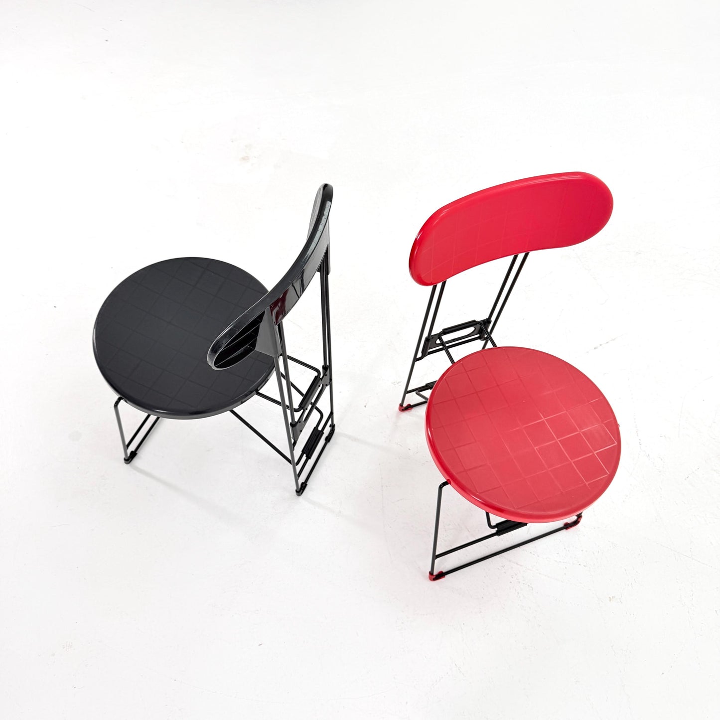 Mid century Red “Cricket” Folding Chairs by Andries Van Onck for Magis, 1983 Italy