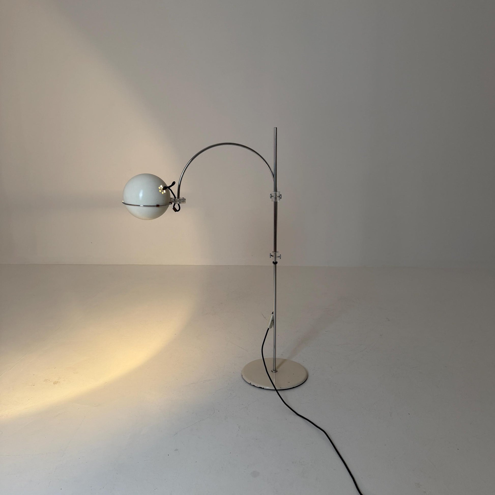 Mid Century Arc Globe Floor Lamp by Gepo Amsterdam, 1960s Netherlands