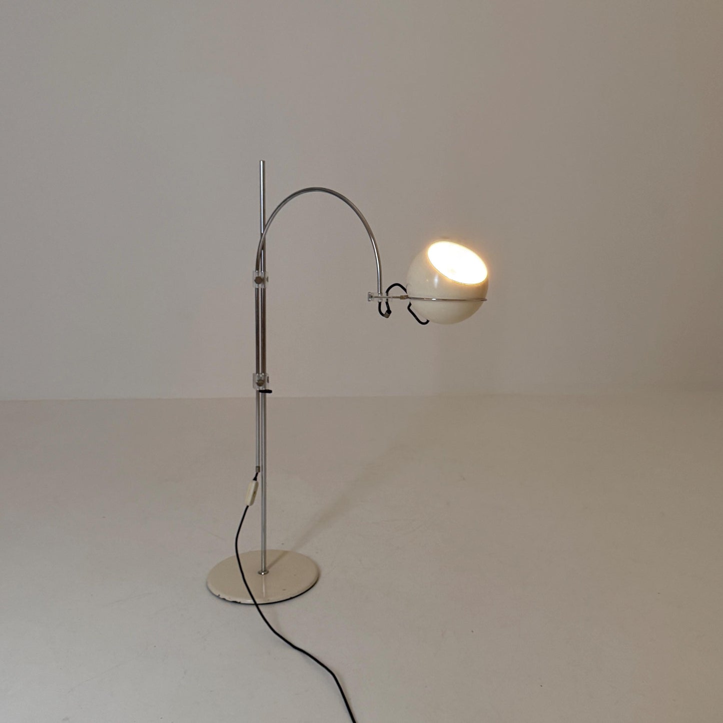 Mid Century Arc Globe Floor Lamp by Gepo Amsterdam, 1960s Netherlands
