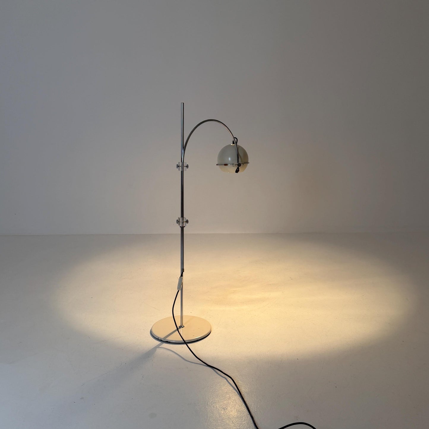 Mid Century Arc Globe Floor Lamp by Gepo Amsterdam, 1960s Netherlands