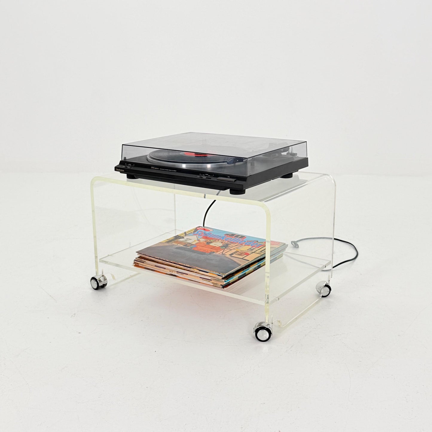 Space age Plexiglass Trolley-side table by Michel Dumas for Roche Bobois 1970s