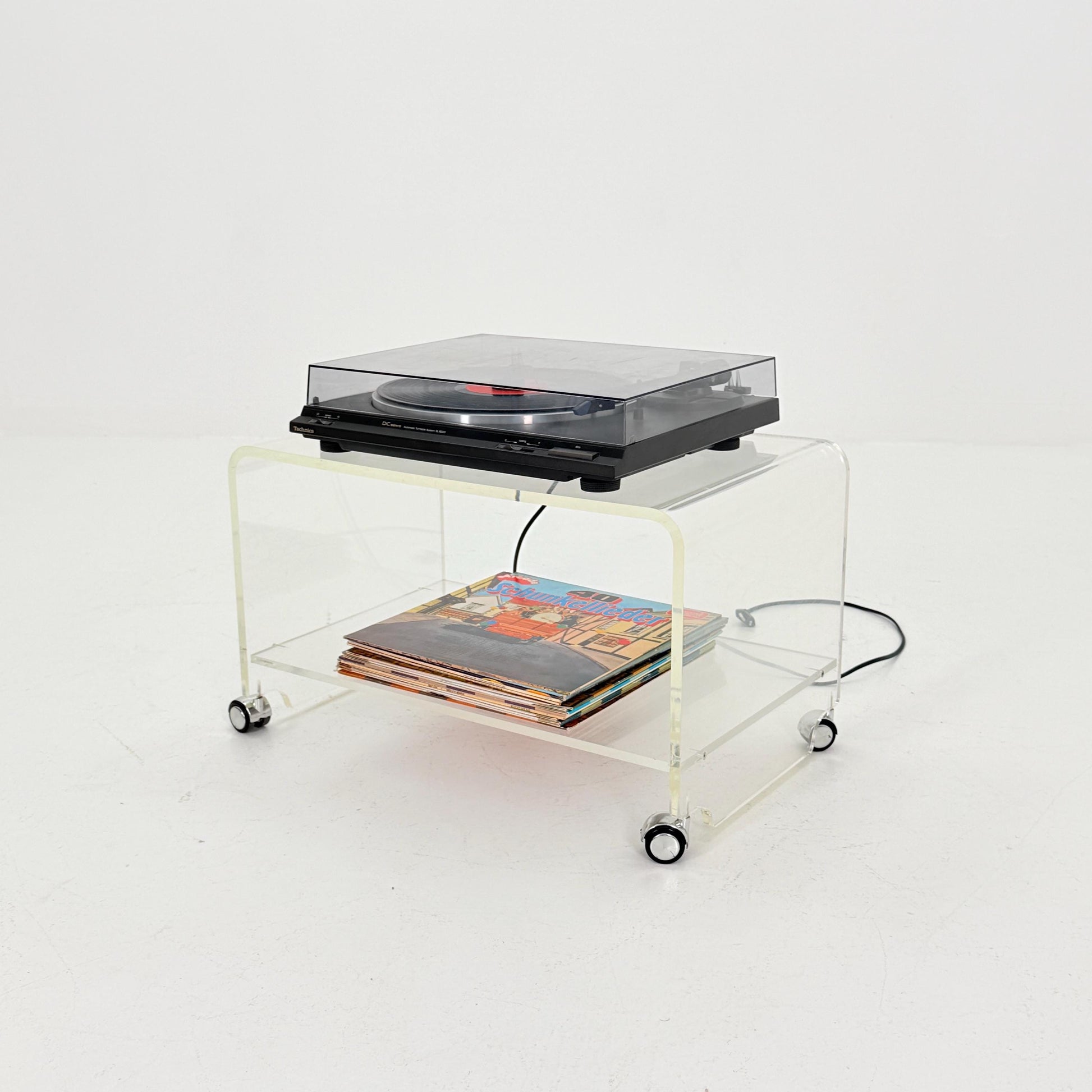 Space age Plexiglass Trolley-side table by Michel Dumas for Roche Bobois 1970s
