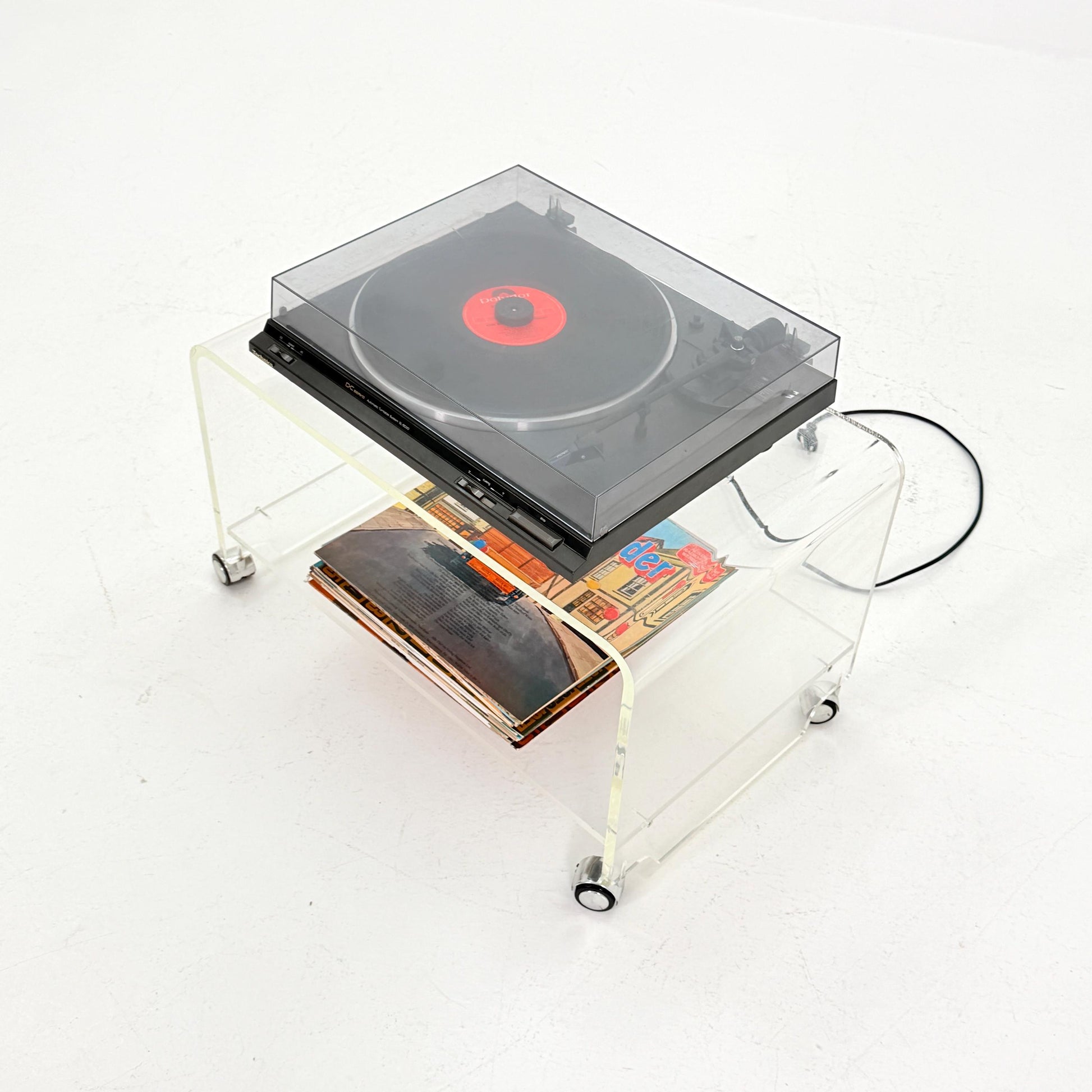 Space age Plexiglass Trolley-side table by Michel Dumas for Roche Bobois 1970s