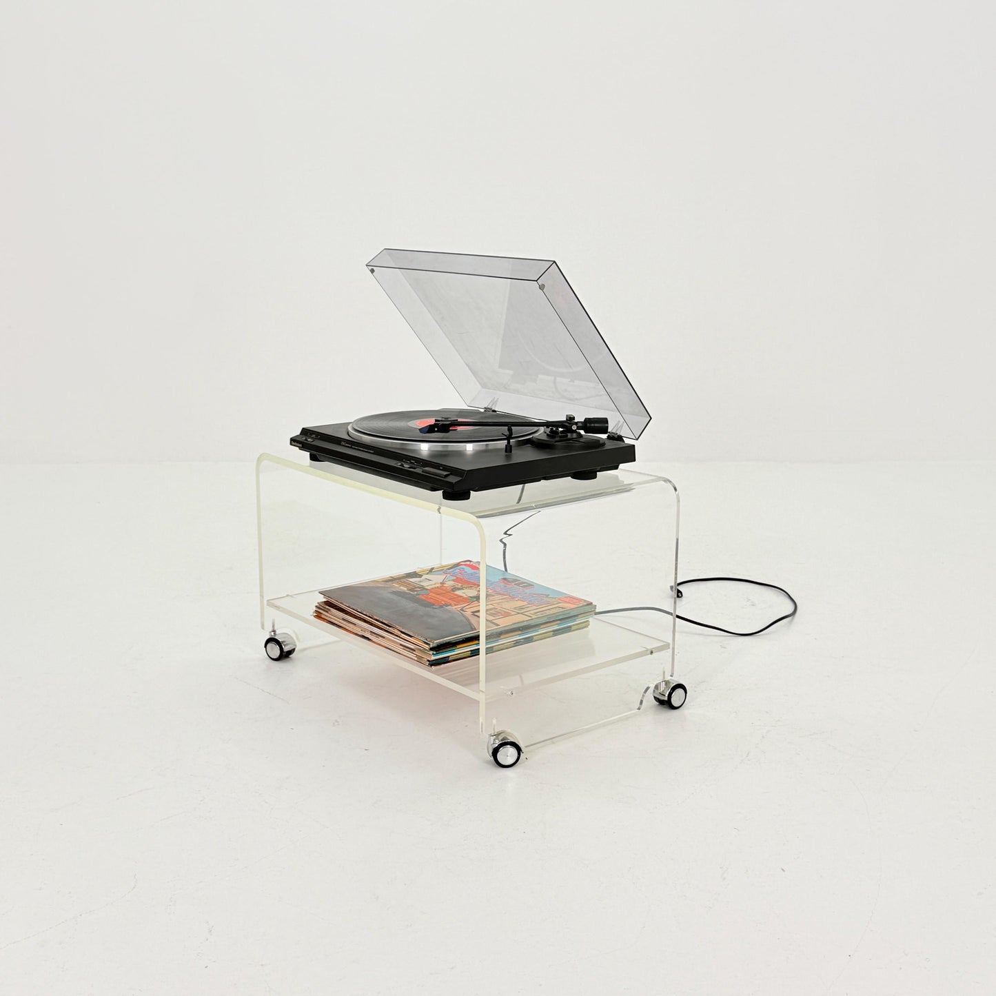 Space age Plexiglass Trolley-side table by Michel Dumas for Roche Bobois 1970s