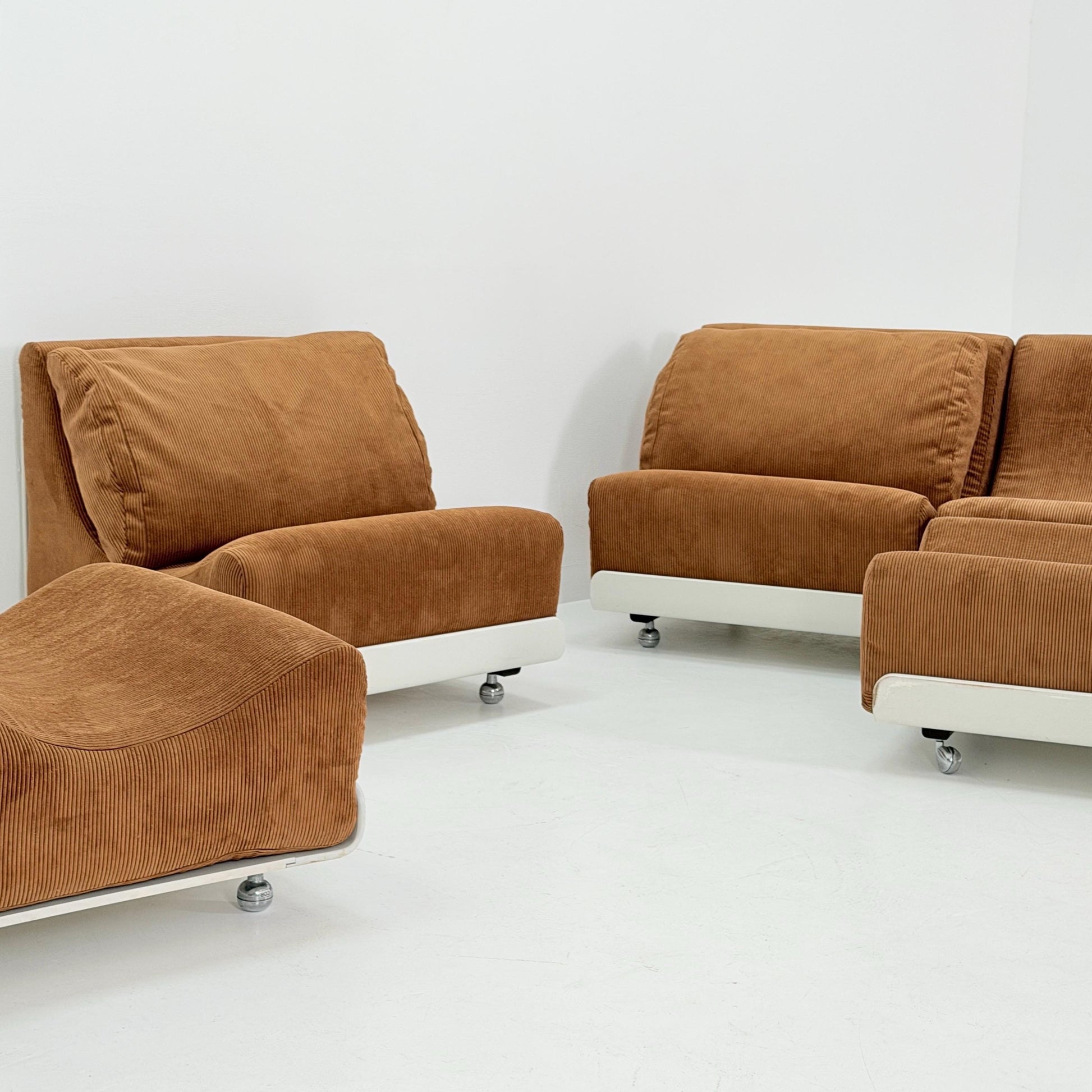 Set of 5 Mid-Century Modular Orbis Sofa Set by Luigi Colani for COR, 1970s Germany