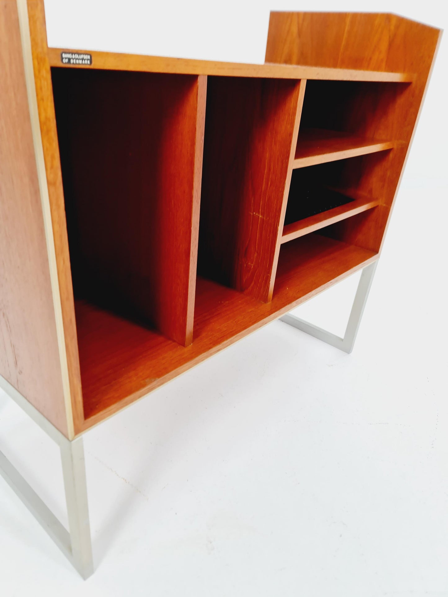 Mid century Danish teak hallway cabinet, Record cabinet By Bang &Olufsen 1960s