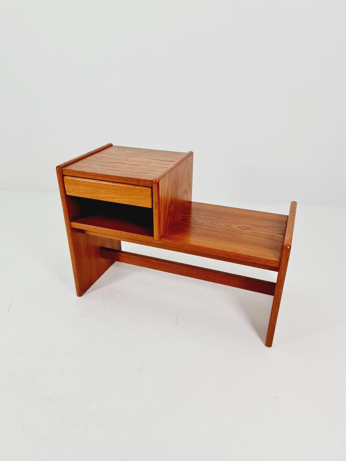 Danish teak telefon table/ hallway table By Bornholm Möbelfabrik, 1960s