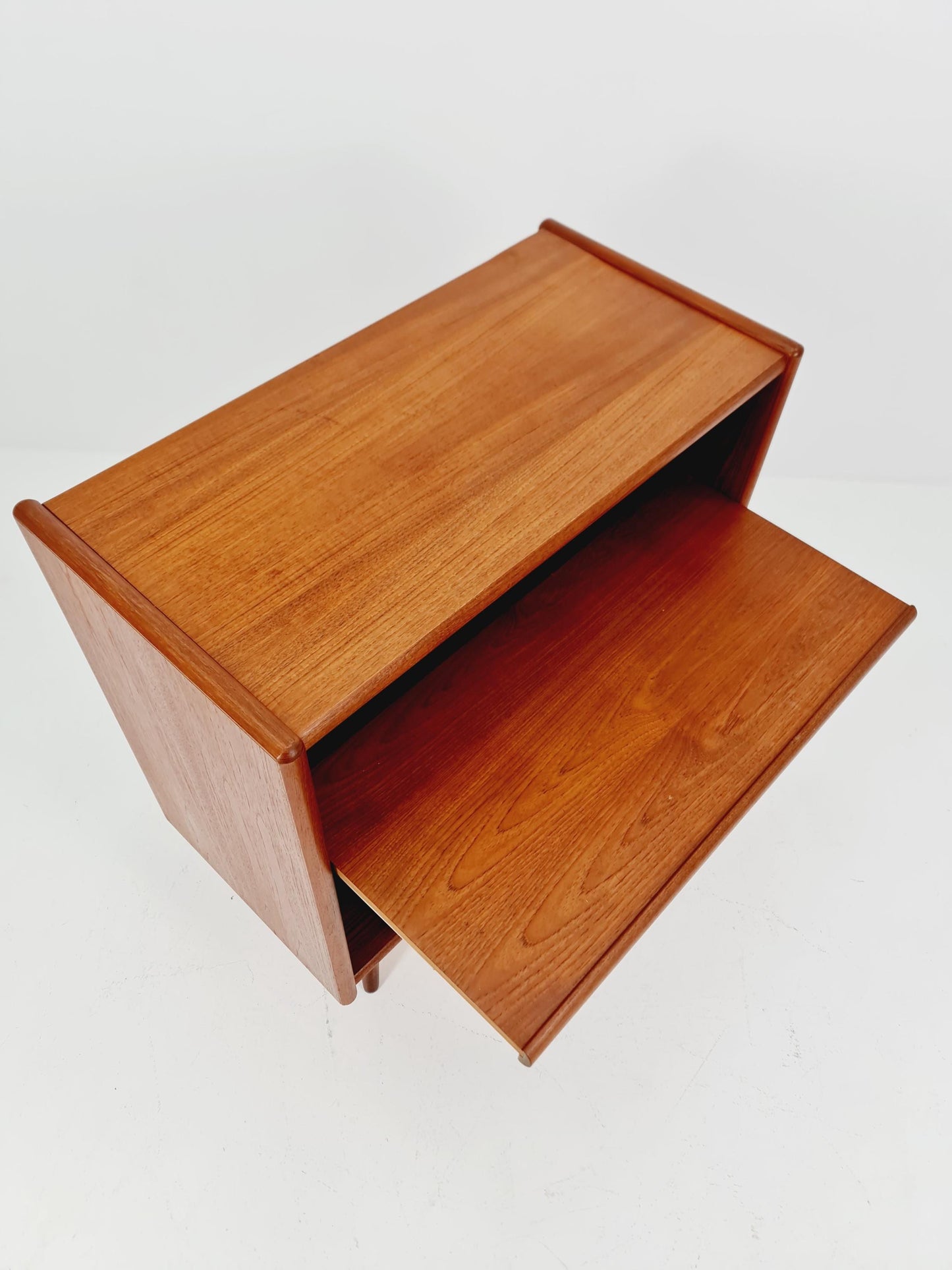 Mid century Solid Danish teak hallway cabinet, Record cabinet By Dyrlund 1960s