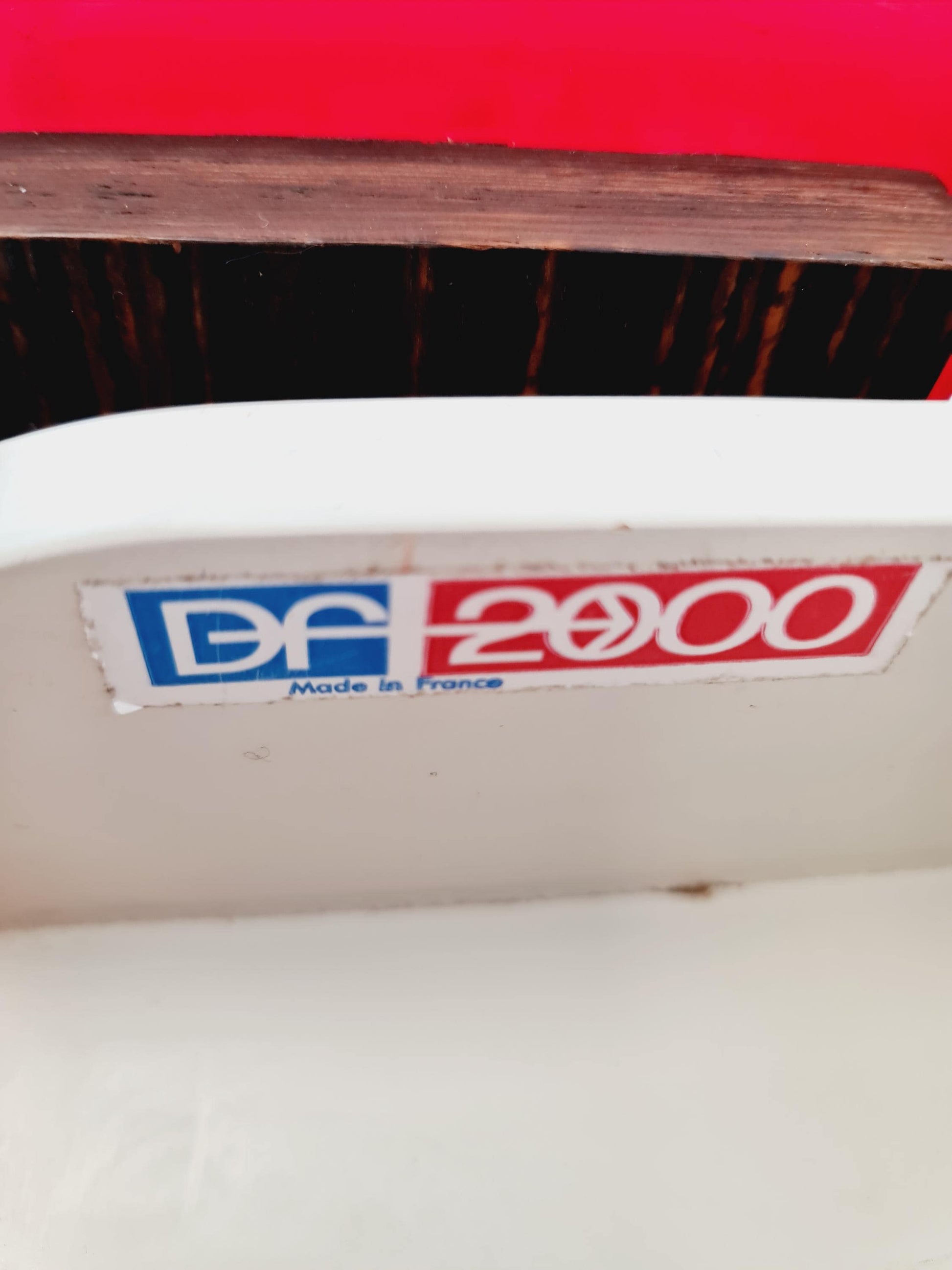 DF2000 Sideboard by Raymond Loewy – Iconic French Design – Red Plastic Doors – 1970s