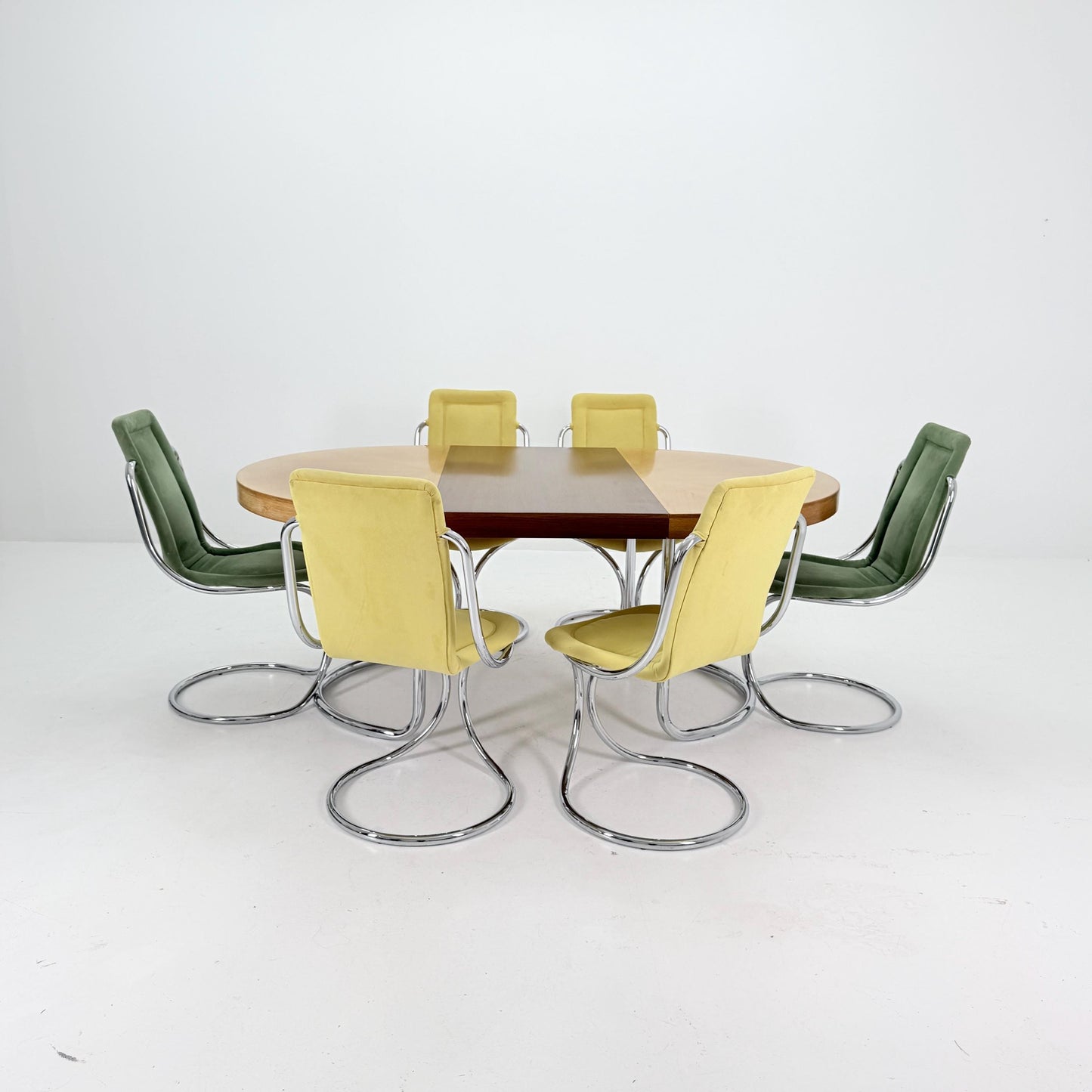 Set of 6 Mid Century Italian Dining Chairs by Tecnosalotto, 1970s