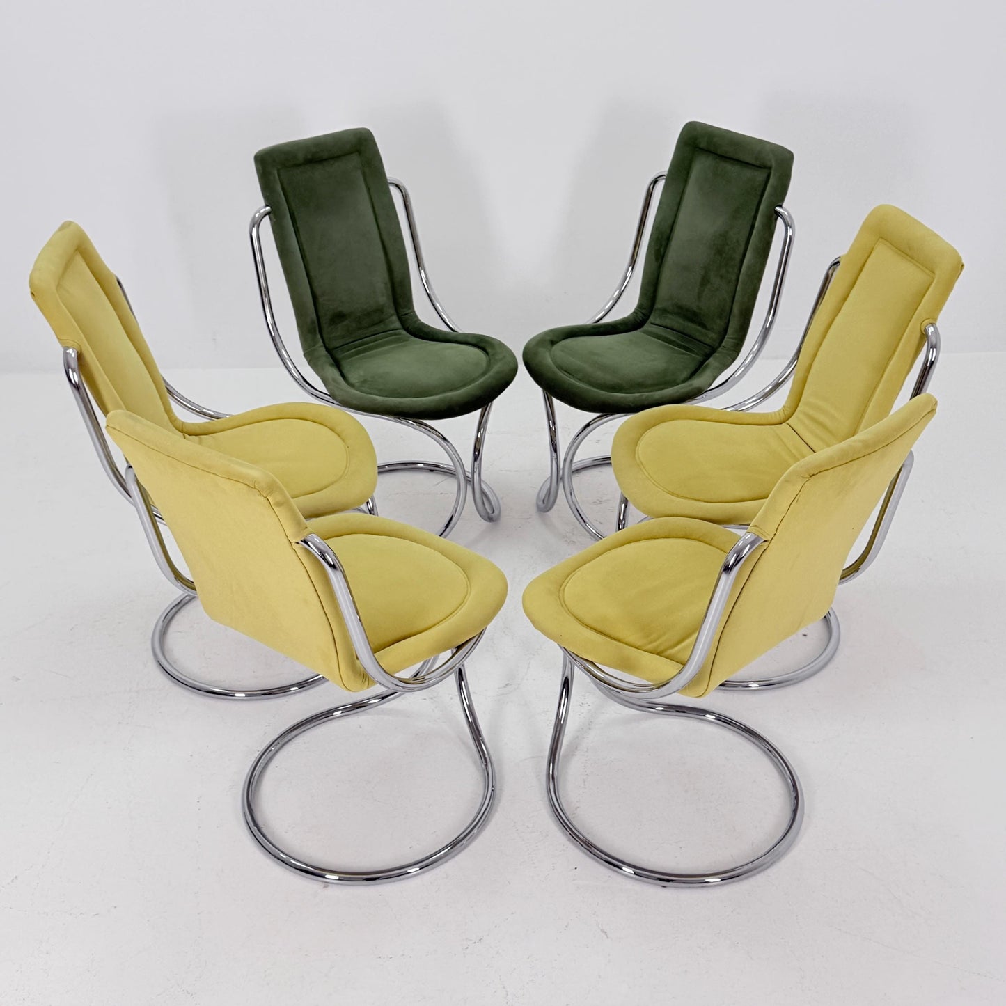 Set of 6 Mid Century Italian Dining Chairs by Tecnosalotto, 1970s