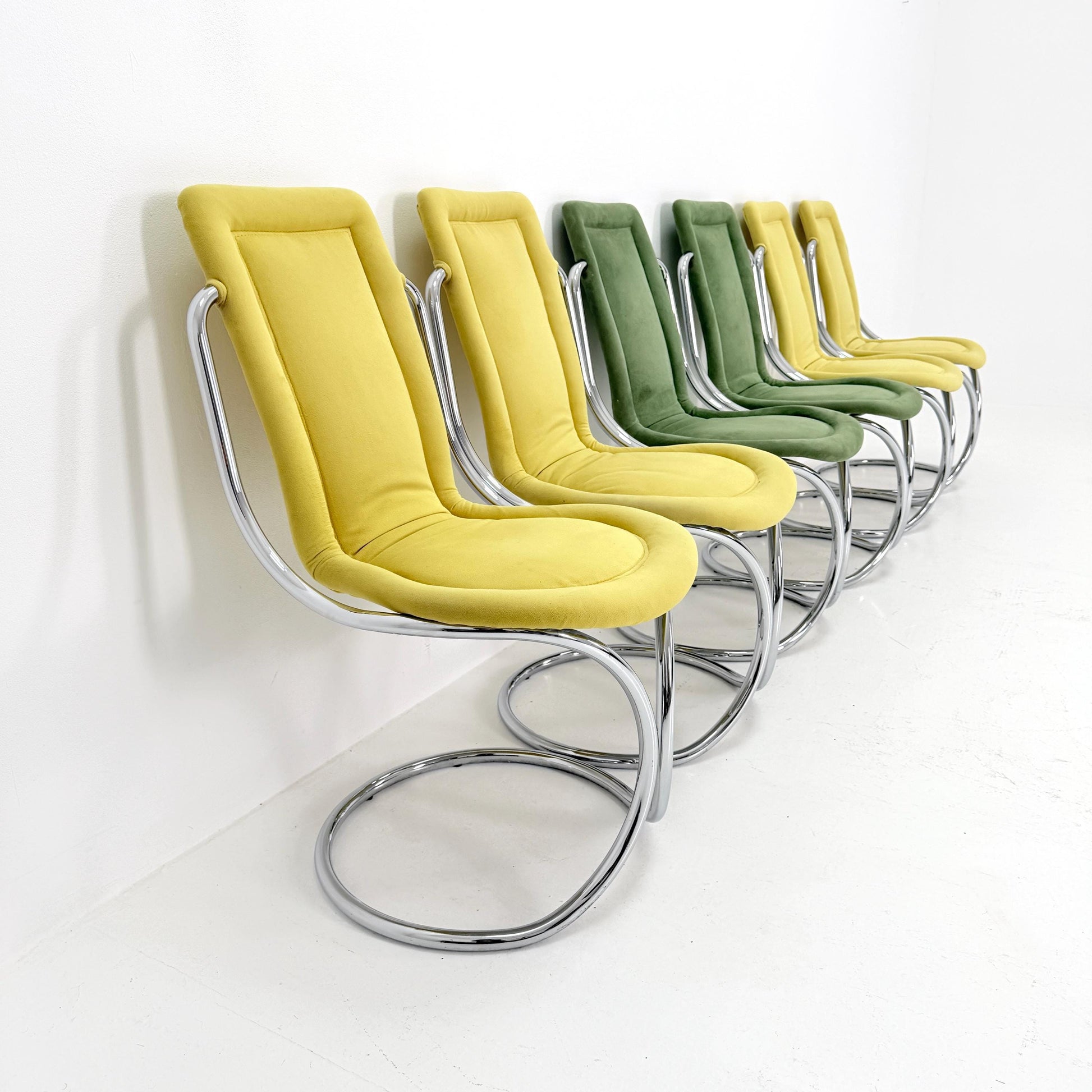 Set of 6 Mid Century Italian Dining Chairs by Tecnosalotto, 1970s