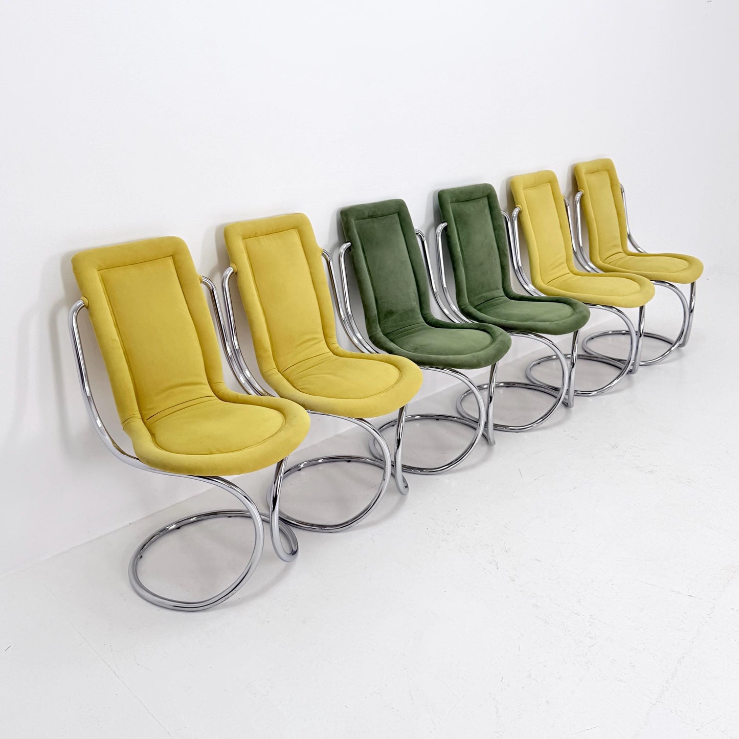 Set of 6 Mid Century Italian Dining Chairs by Tecnosalotto, 1970s