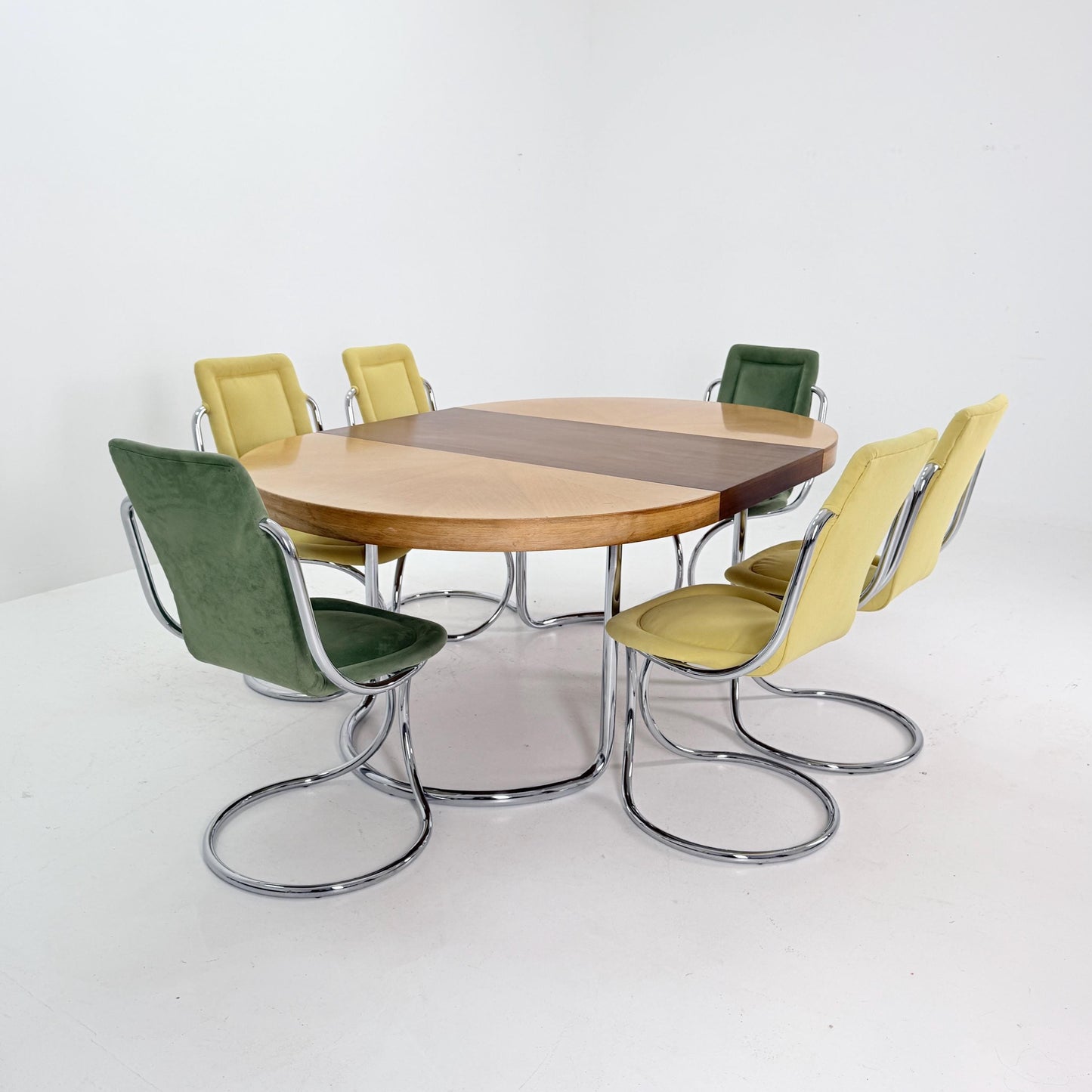 Set of 6 Mid Century Italian Dining Chairs by Tecnosalotto, 1970s