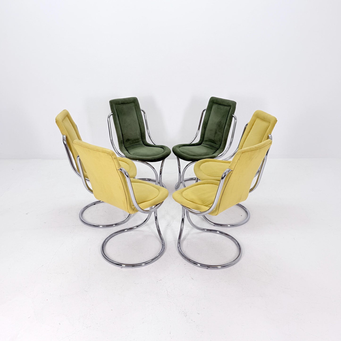 Set of 6 Mid Century Italian Dining Chairs by Tecnosalotto, 1970s