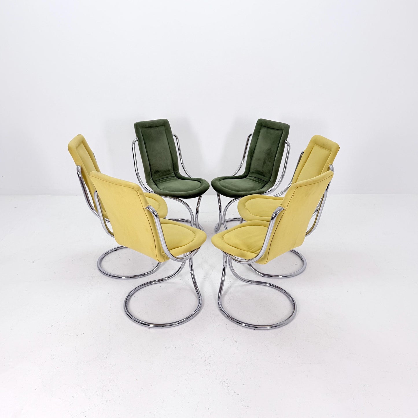 Set of 6 Mid Century Italian Dining Chairs by Tecnosalotto, 1970s