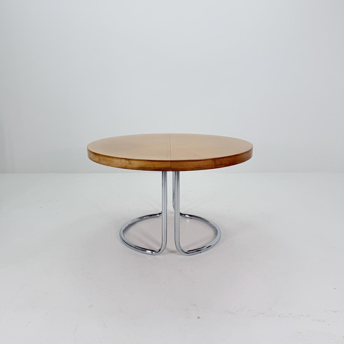 Mid Century Bauhaus Extendable Round Dining Table by Alma, Germany 1970s