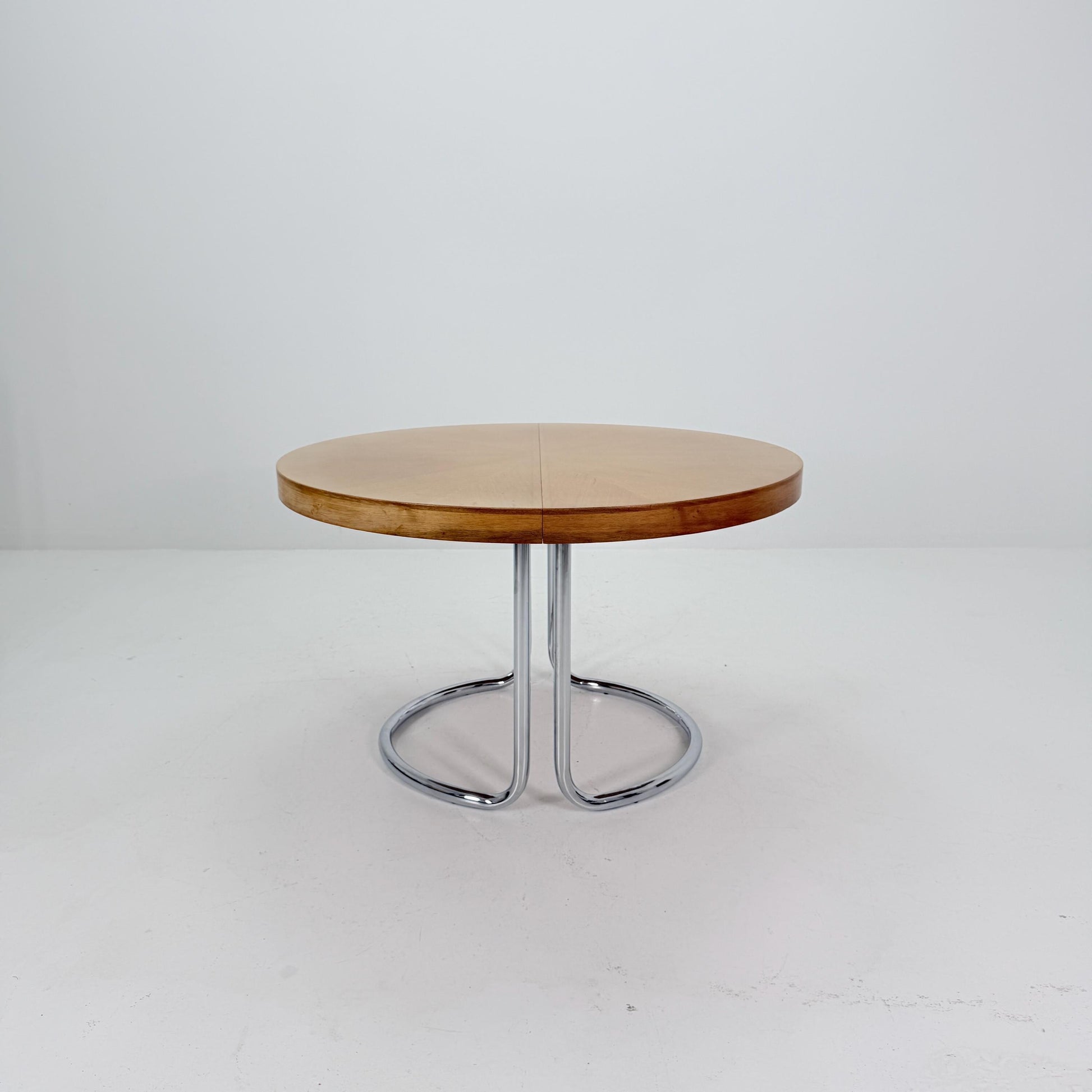 Mid Century Bauhaus Extendable Round Dining Table by Alma, Germany 1970s