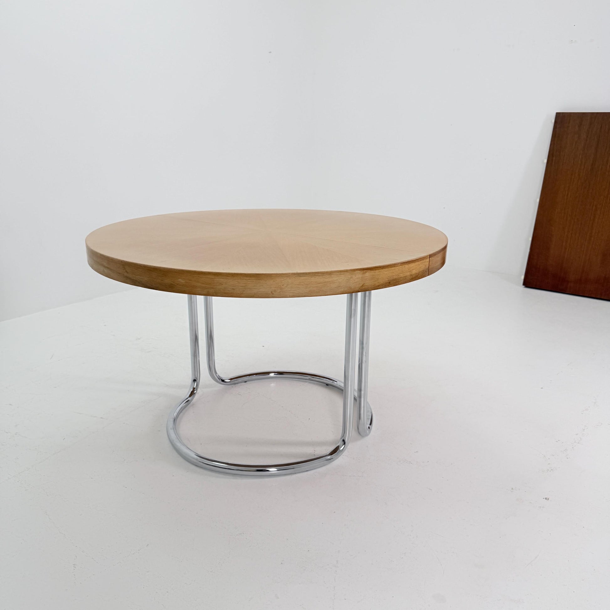 Mid Century Bauhaus Extendable Round Dining Table by Alma, Germany 1970s