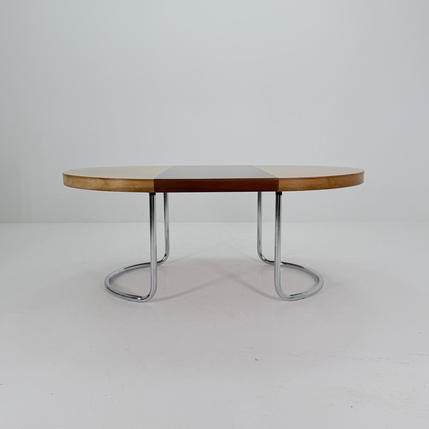 Mid Century Bauhaus Extendable Round Dining Table by Alma, Germany 1970s