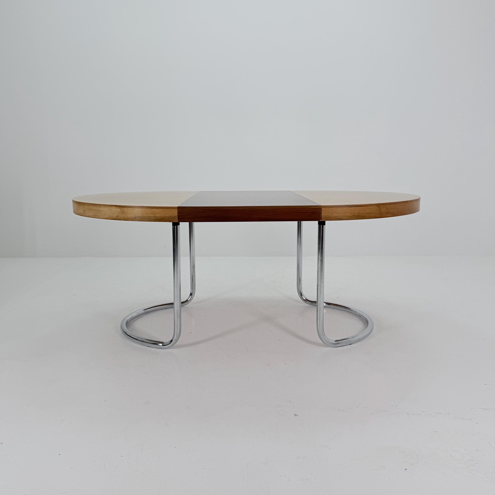 Mid Century Bauhaus Extendable Round Dining Table by Alma, Germany 1970s