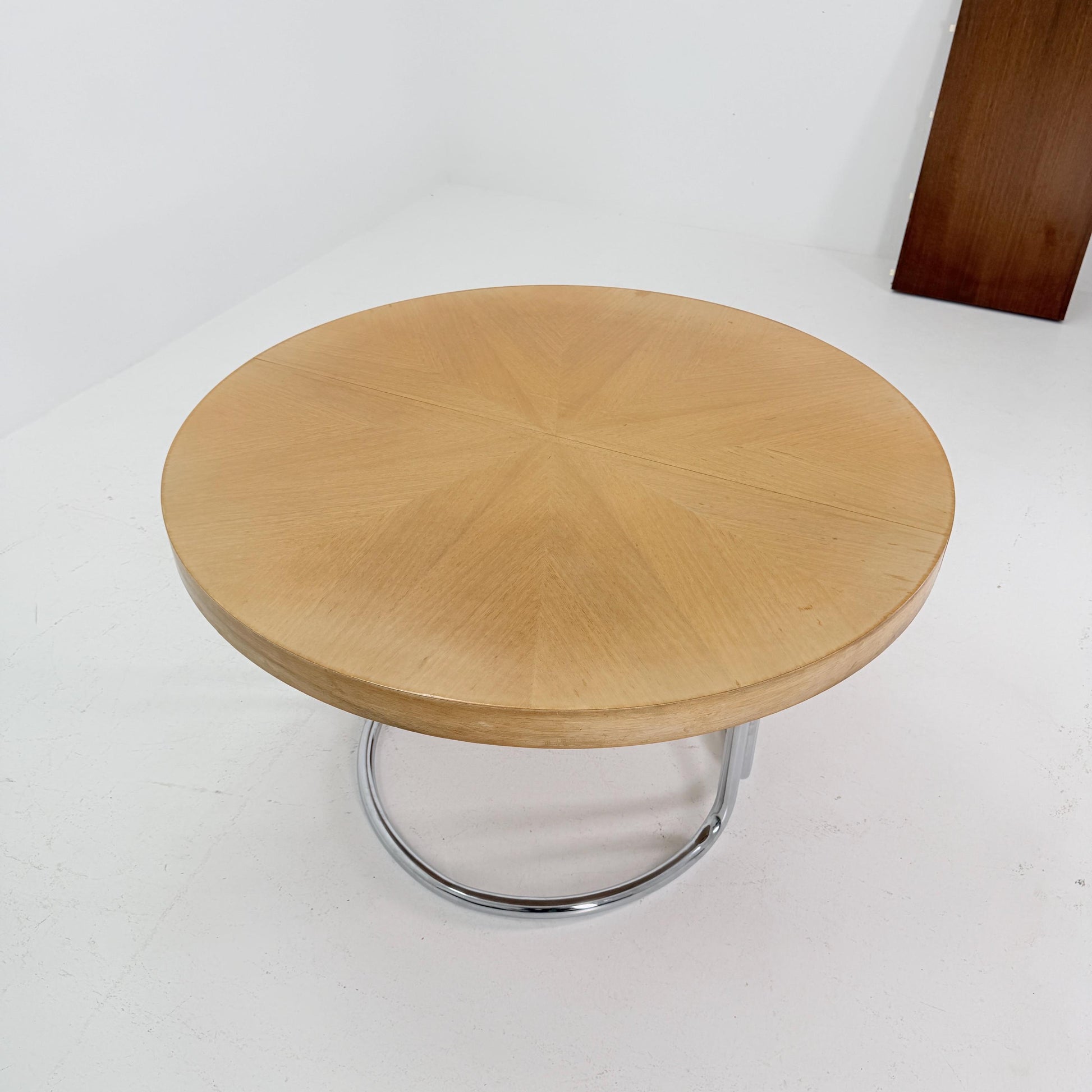 Mid Century Bauhaus Extendable Round Dining Table by Alma, Germany 1970s