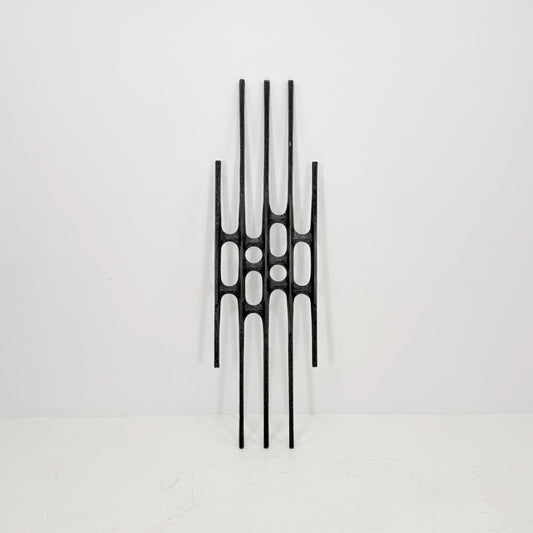 mid century Large brutalist abstract wall iron sculpture, 1970s Germany
