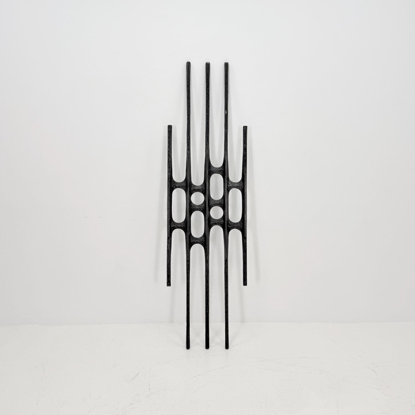 mid century Large brutalist abstract wall iron sculpture, 1970s Germany