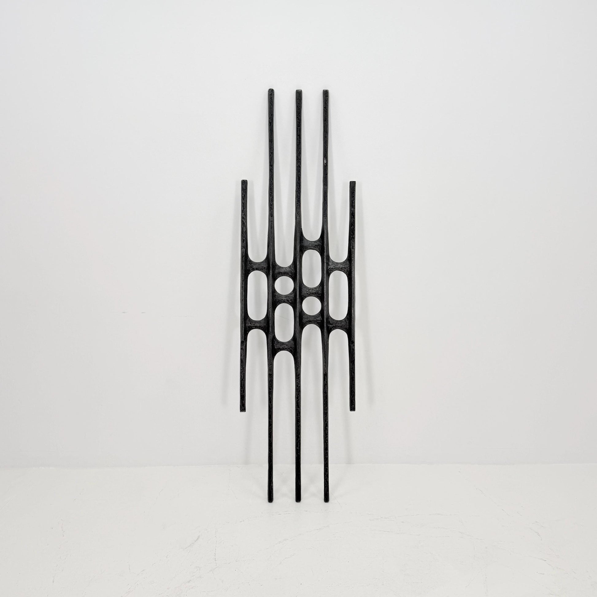 mid century Large brutalist abstract wall iron sculpture, 1970s Germany