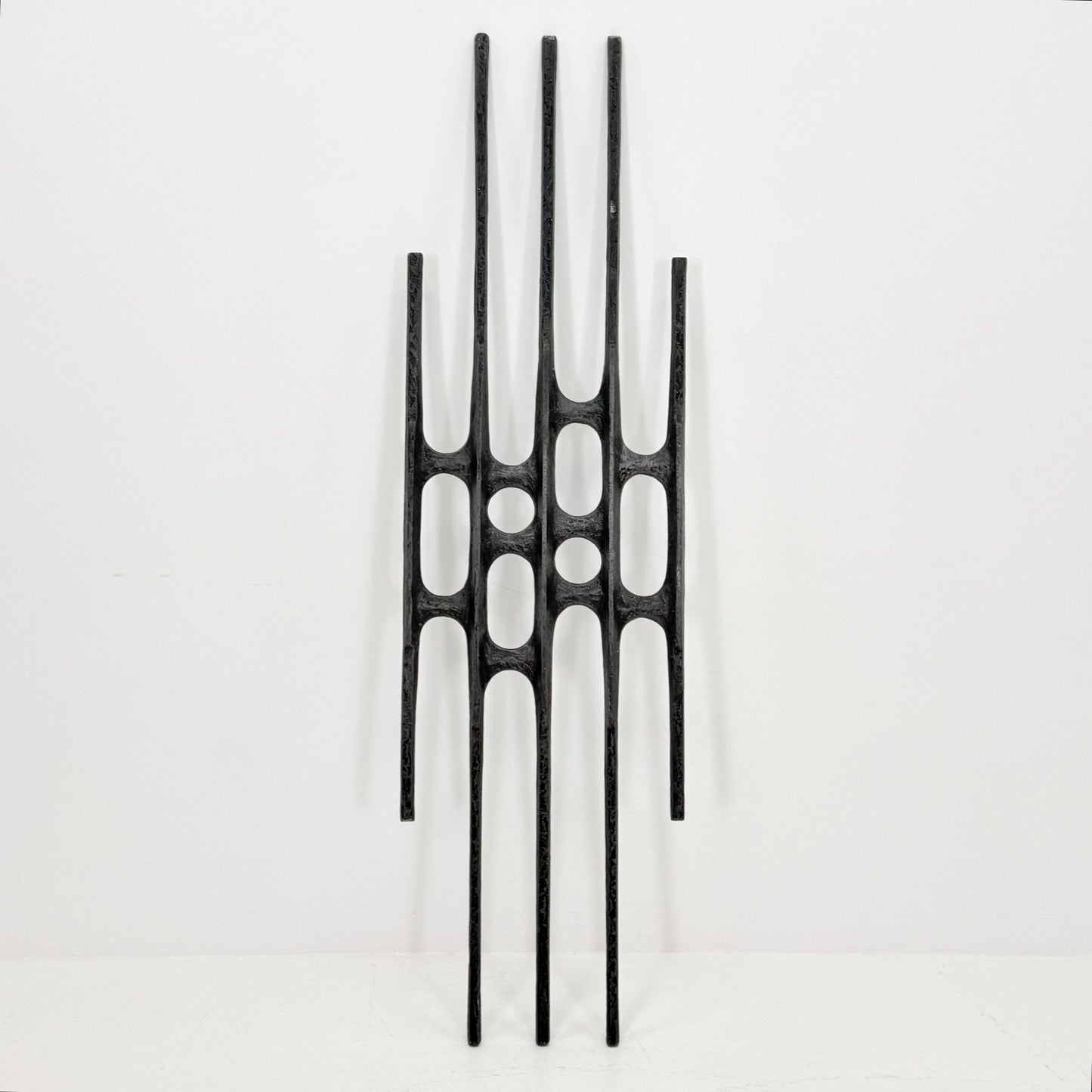 mid century Large brutalist abstract wall iron sculpture, 1970s Germany