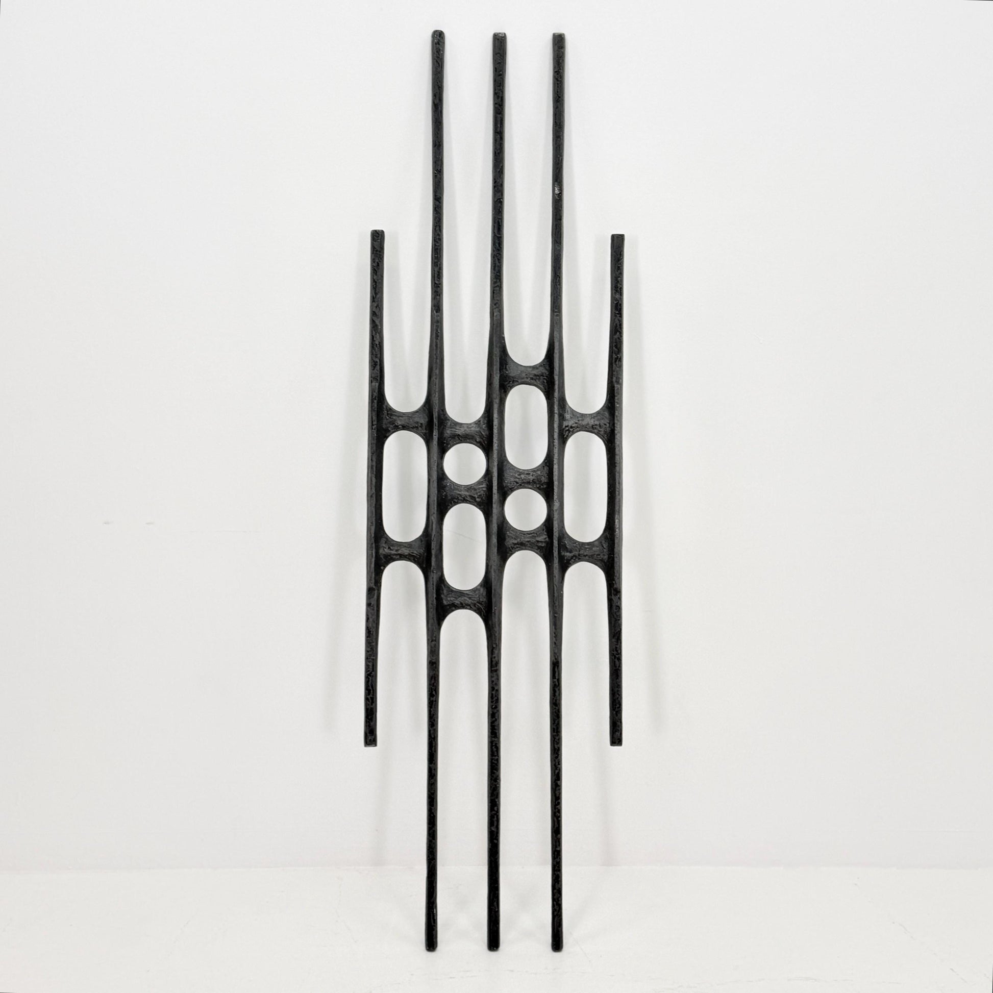 mid century Large brutalist abstract wall iron sculpture, 1970s Germany