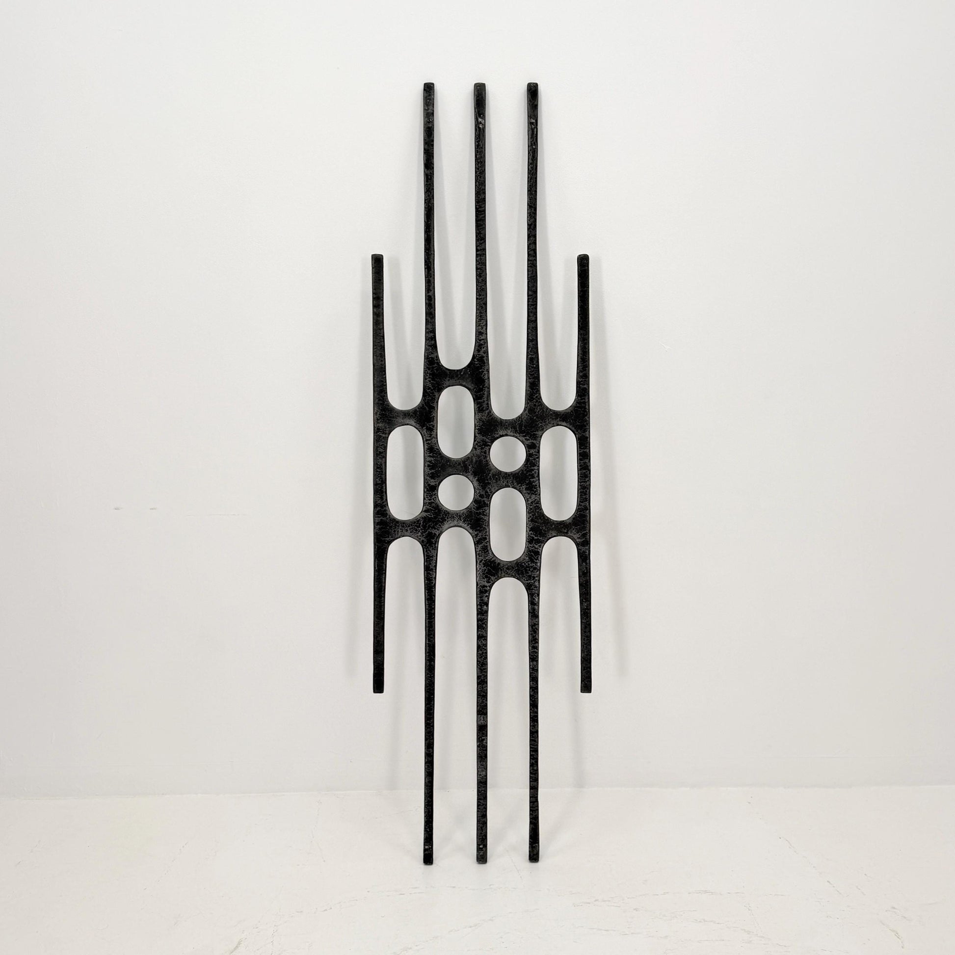 mid century Large brutalist abstract wall iron sculpture, 1970s Germany