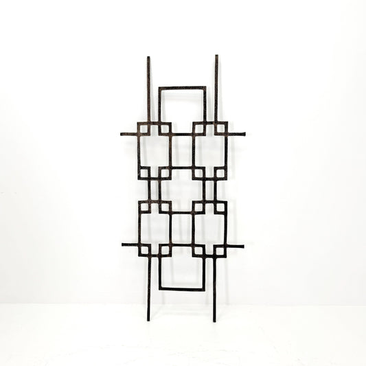 mid century Large brutalist abstract wall iron sculpture, 1970s Germany