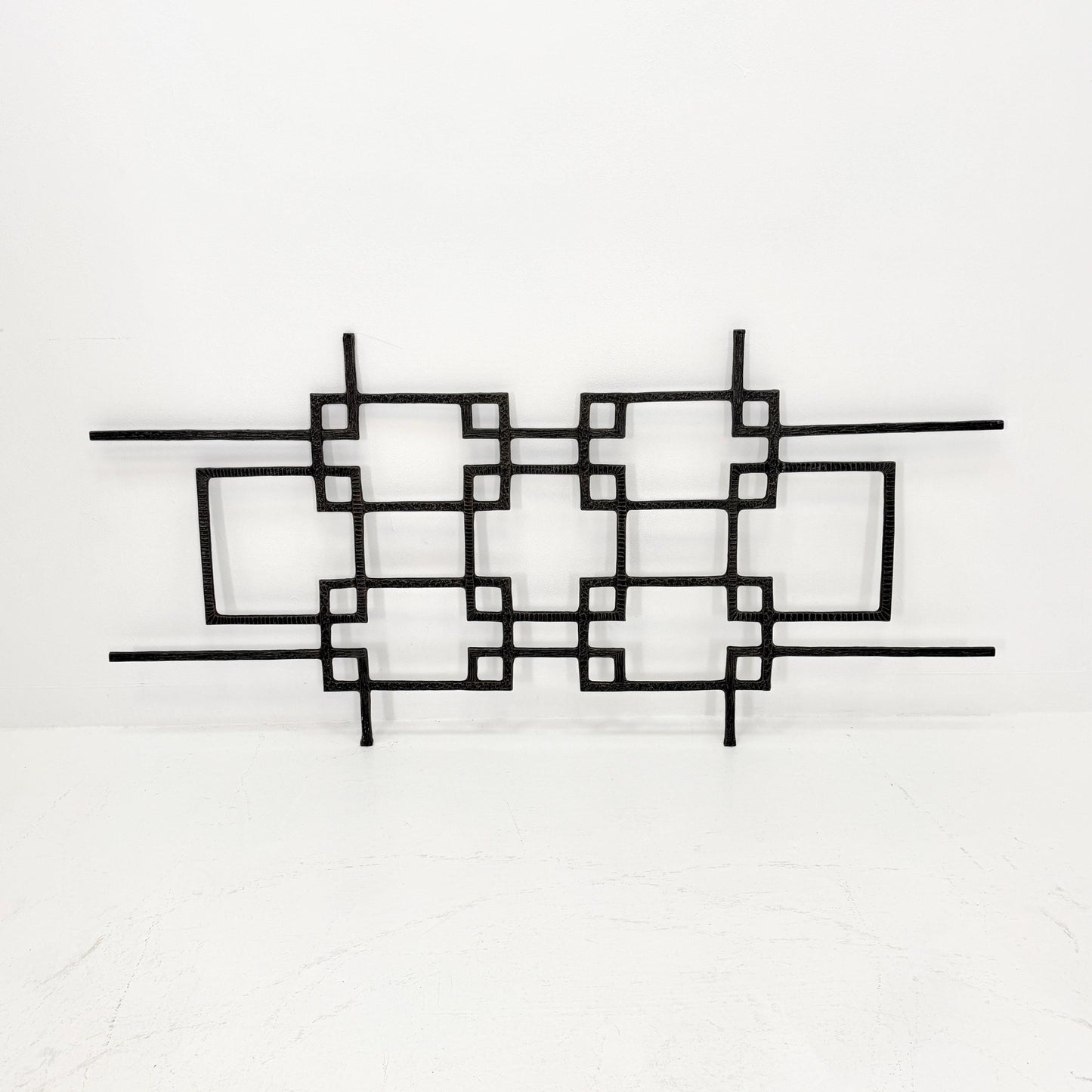 mid century Large brutalist abstract wall iron sculpture, 1970s Germany