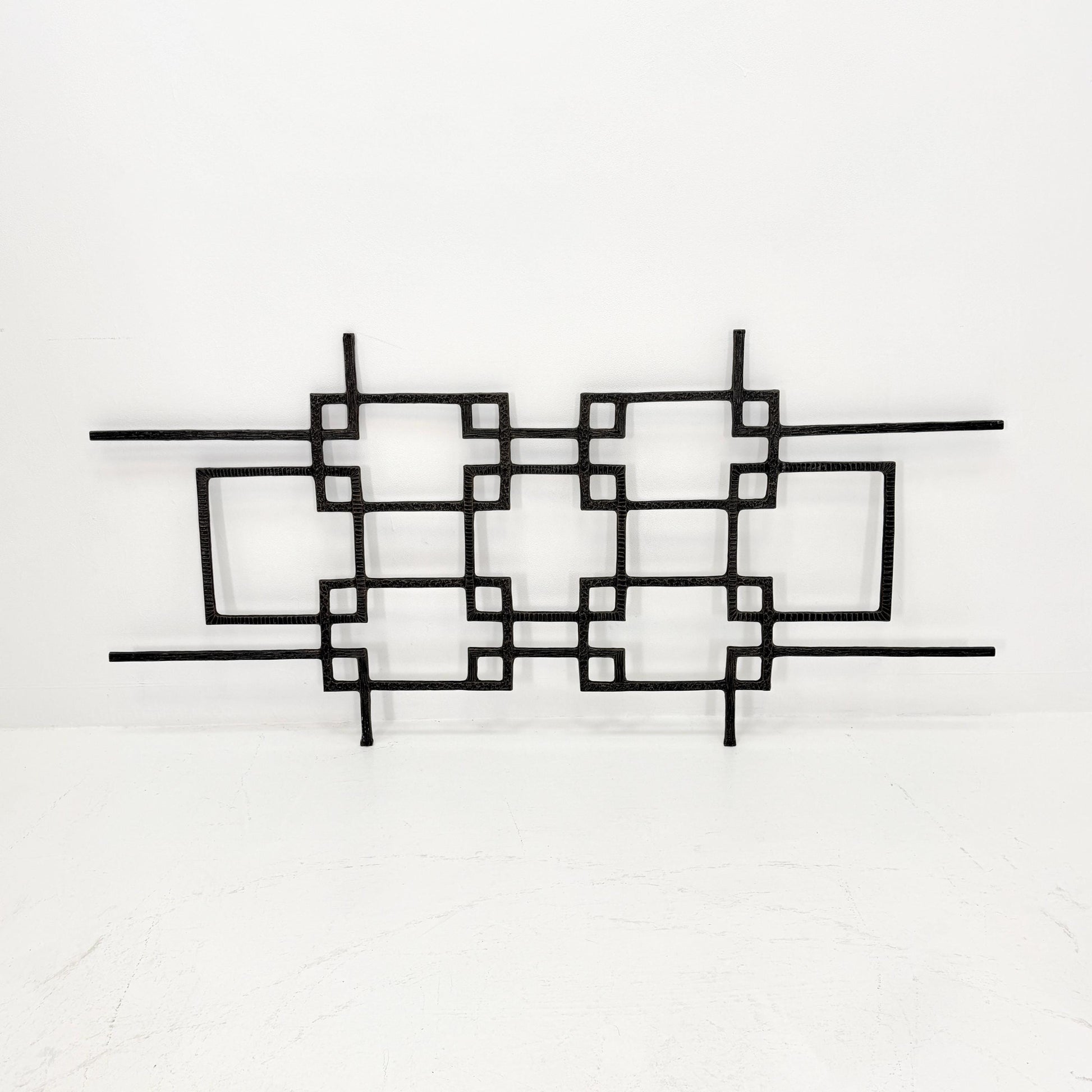 mid century Large brutalist abstract wall iron sculpture, 1970s Germany