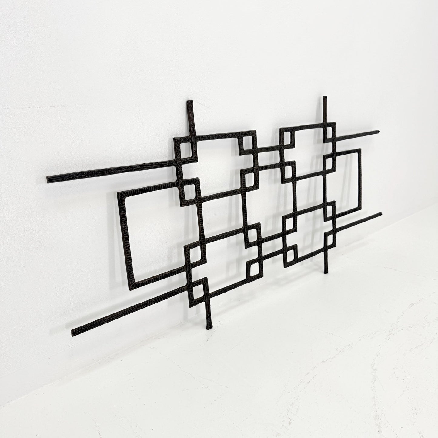 mid century Large brutalist abstract wall iron sculpture, 1970s Germany