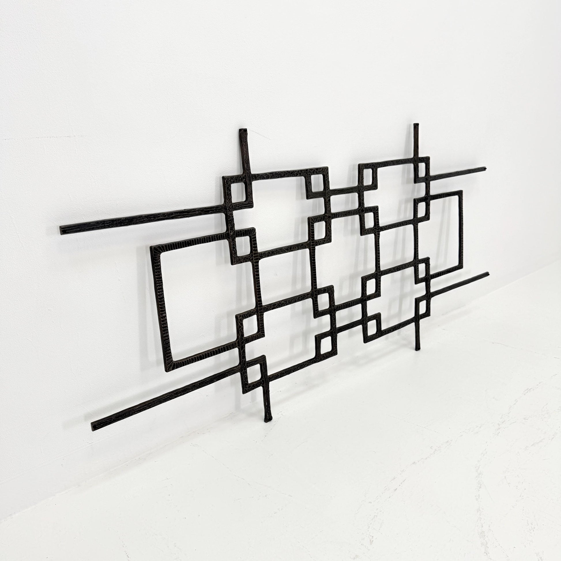 mid century Large brutalist abstract wall iron sculpture, 1970s Germany