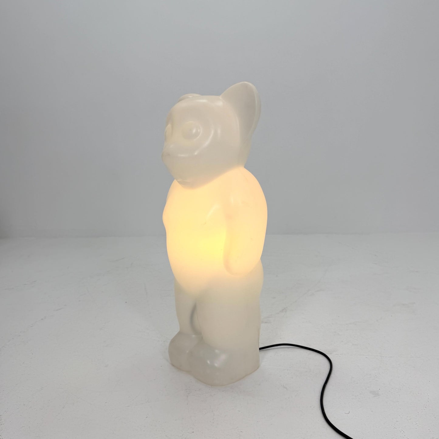 Rare XL white standing Lumibär floor Lamp by Flötotto, 1980s Germany