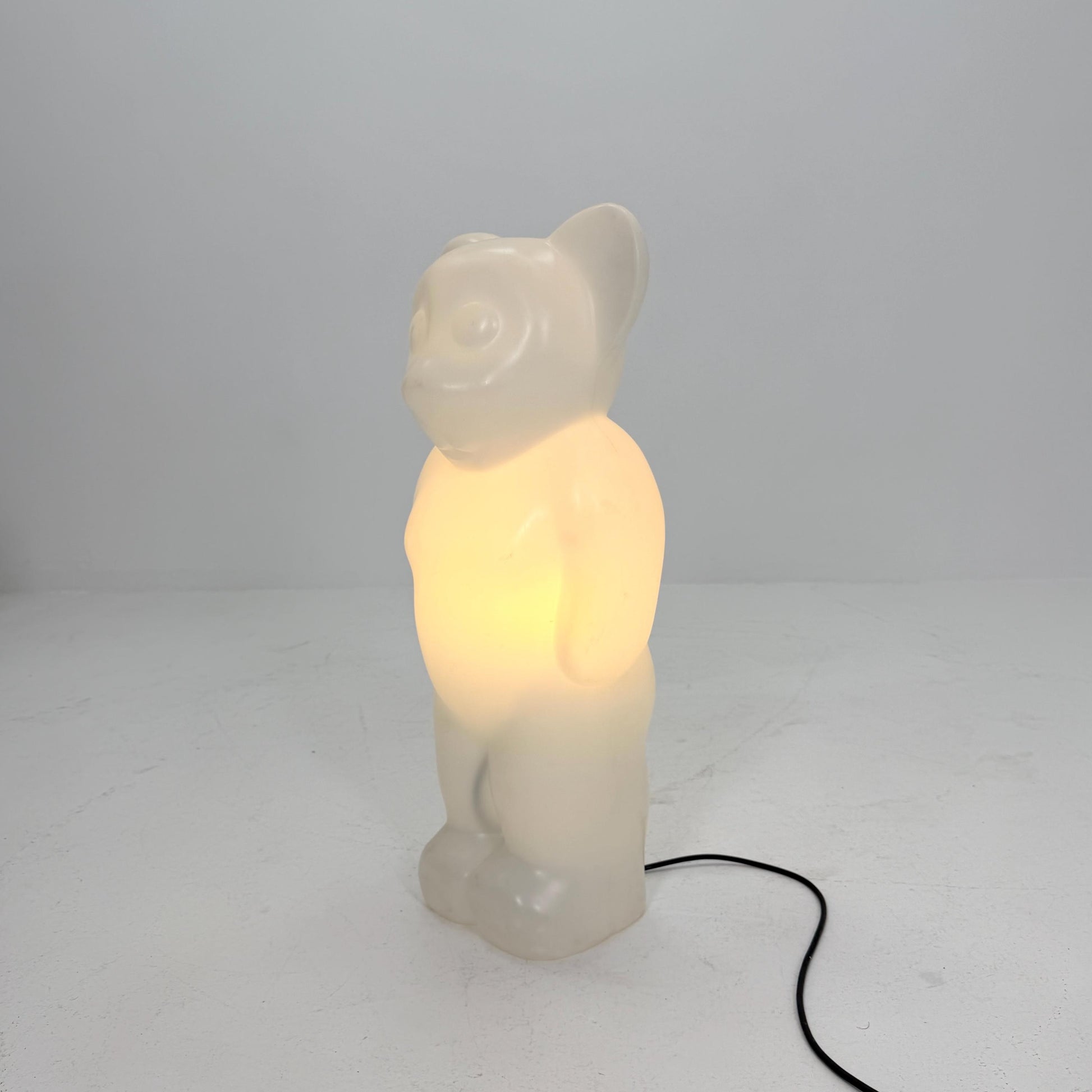 Rare XL white standing Lumibär floor Lamp by Flötotto, 1980s Germany