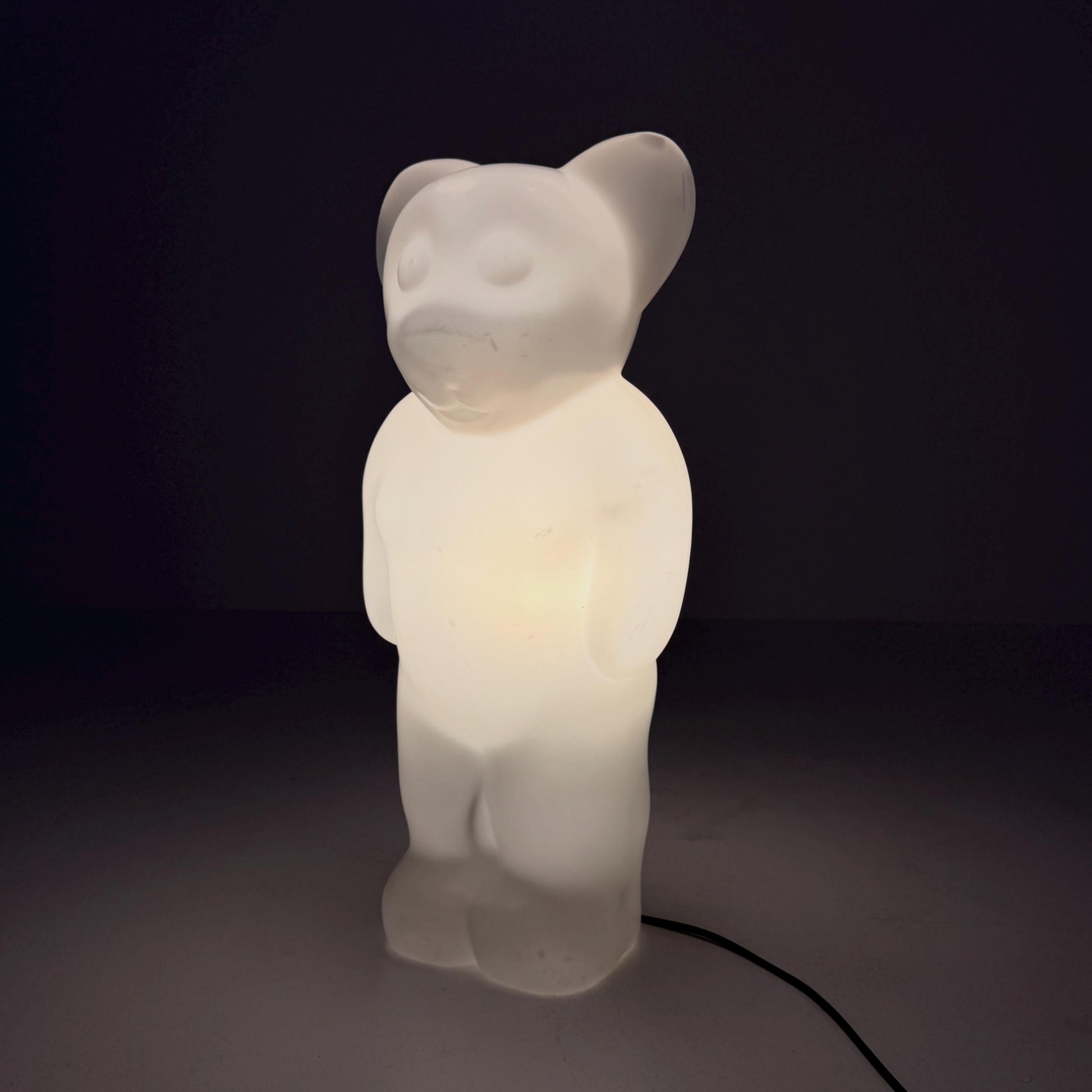 Rare XL white standing Lumibär floor Lamp by Flötotto, 1980s Germany