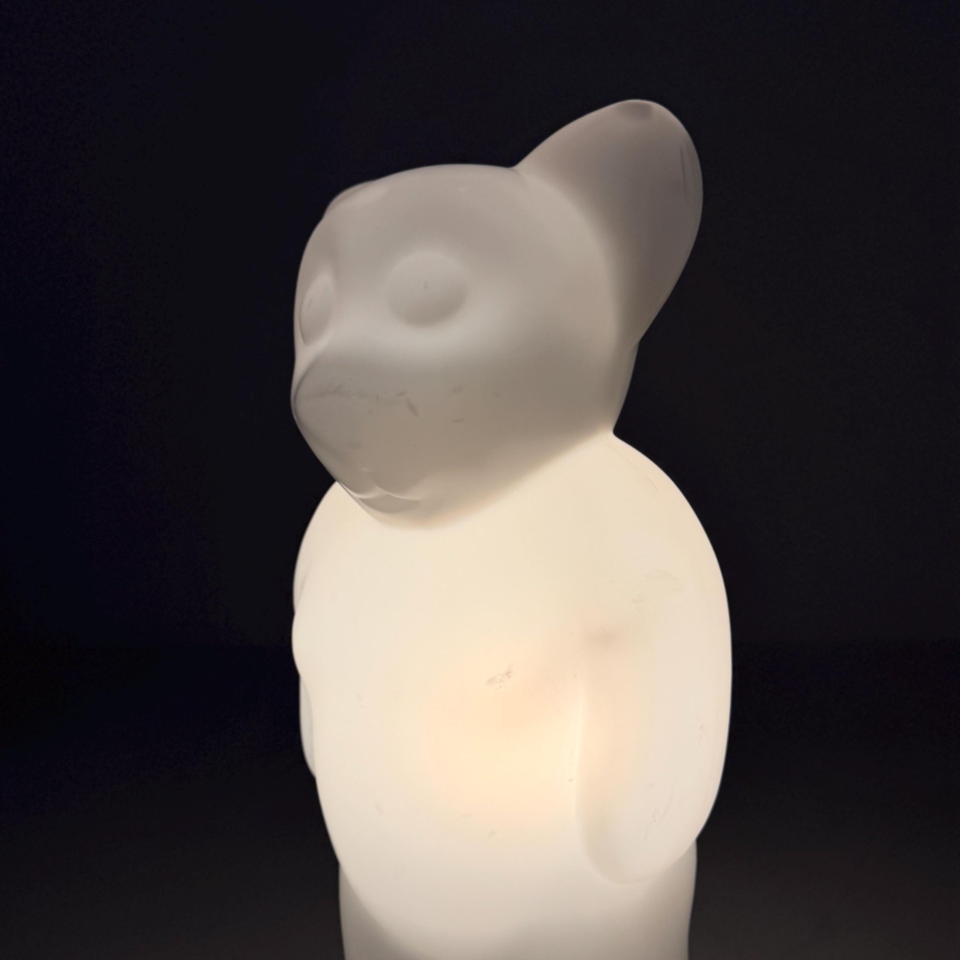 Rare XL white standing Lumibär floor Lamp by Flötotto, 1980s Germany