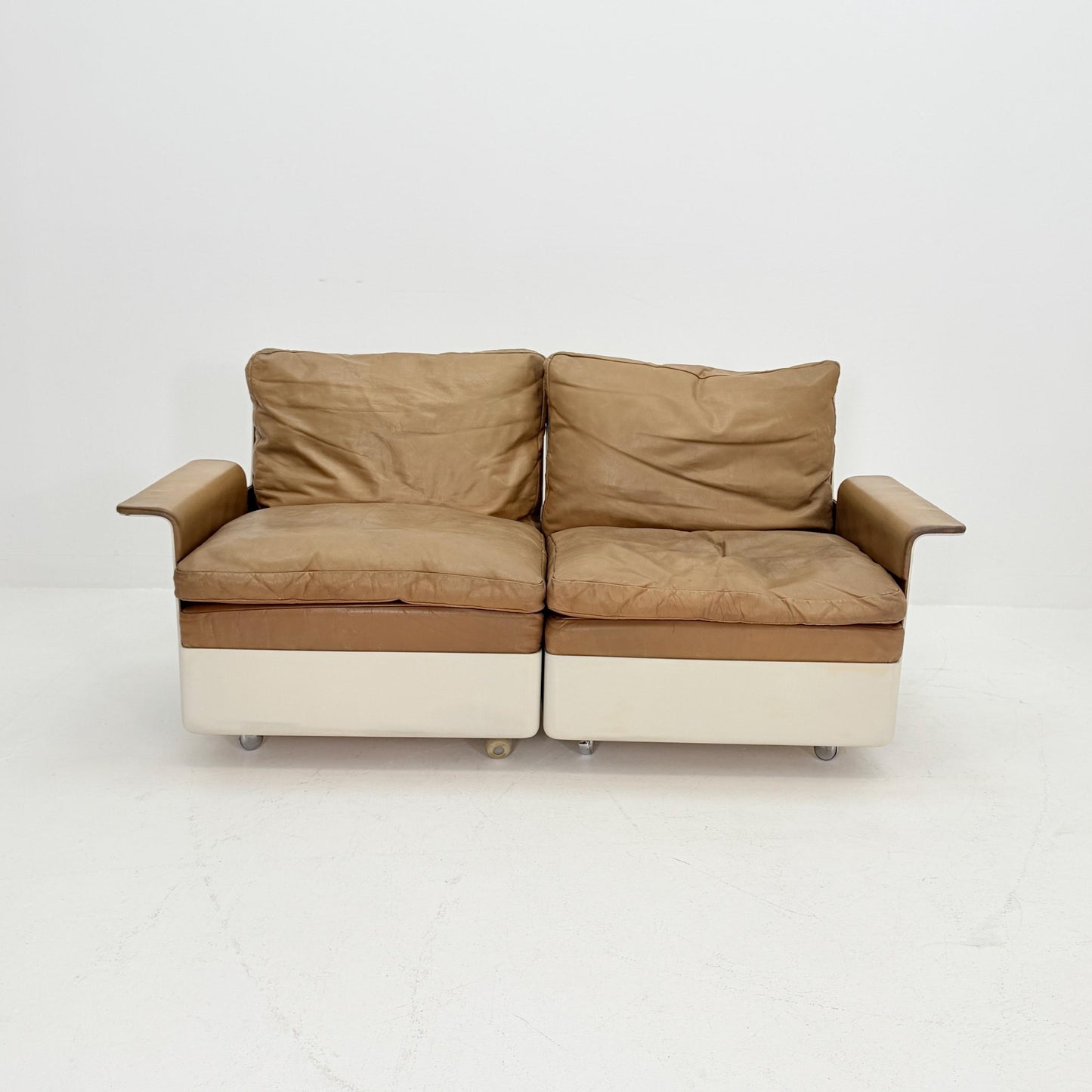 1 of 2 Rare 1st Edition FG2001 Series Sofa by Dieter Rams for Wolfgang Feierbach, 1960s Germany