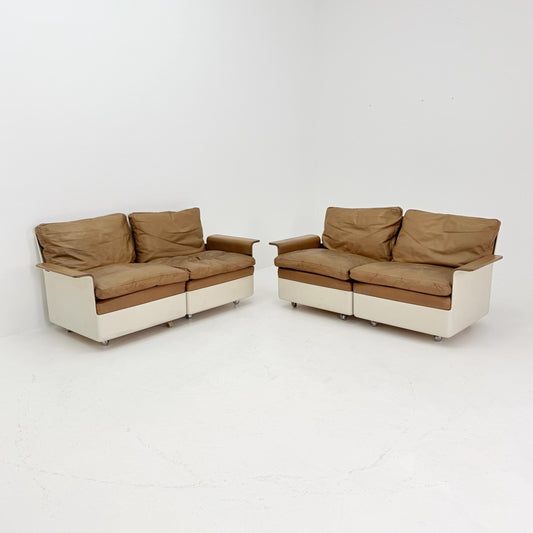 Rare Pair (Set of 2) 1st Edition FG2001 Series Sofas by Dieter Rams for Wolfgang Feierbach, 1960s Germany