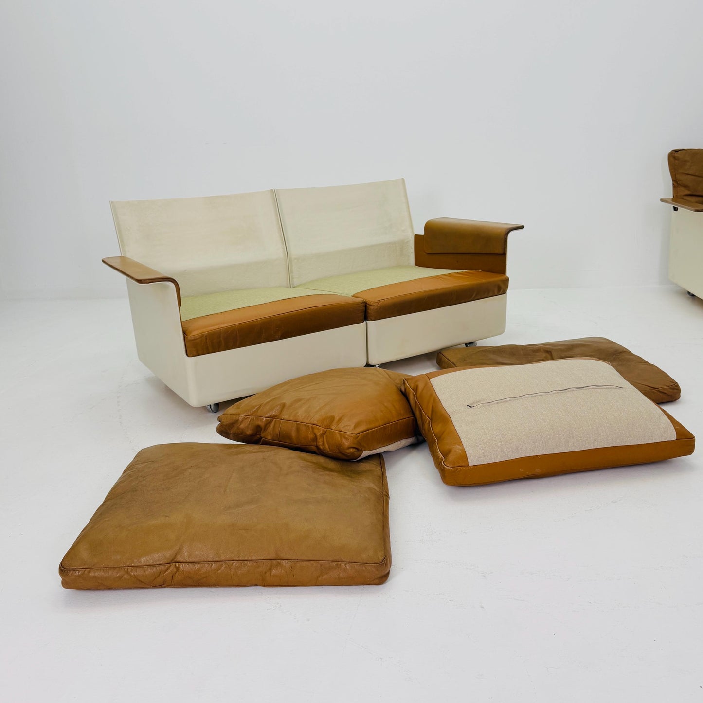 Rare Pair (Set of 2) 1st Edition FG2001 Series Sofas by Dieter Rams for Wolfgang Feierbach, 1960s Germany