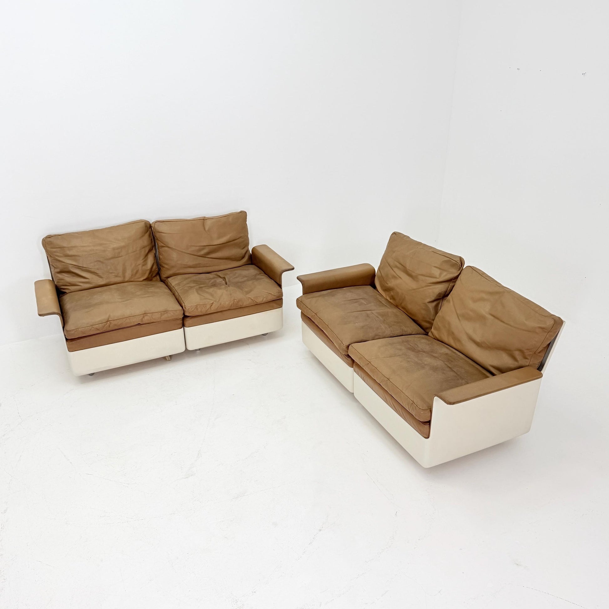 Rare Pair (Set of 2) 1st Edition FG2001 Series Sofas by Dieter Rams for Wolfgang Feierbach, 1960s Germany