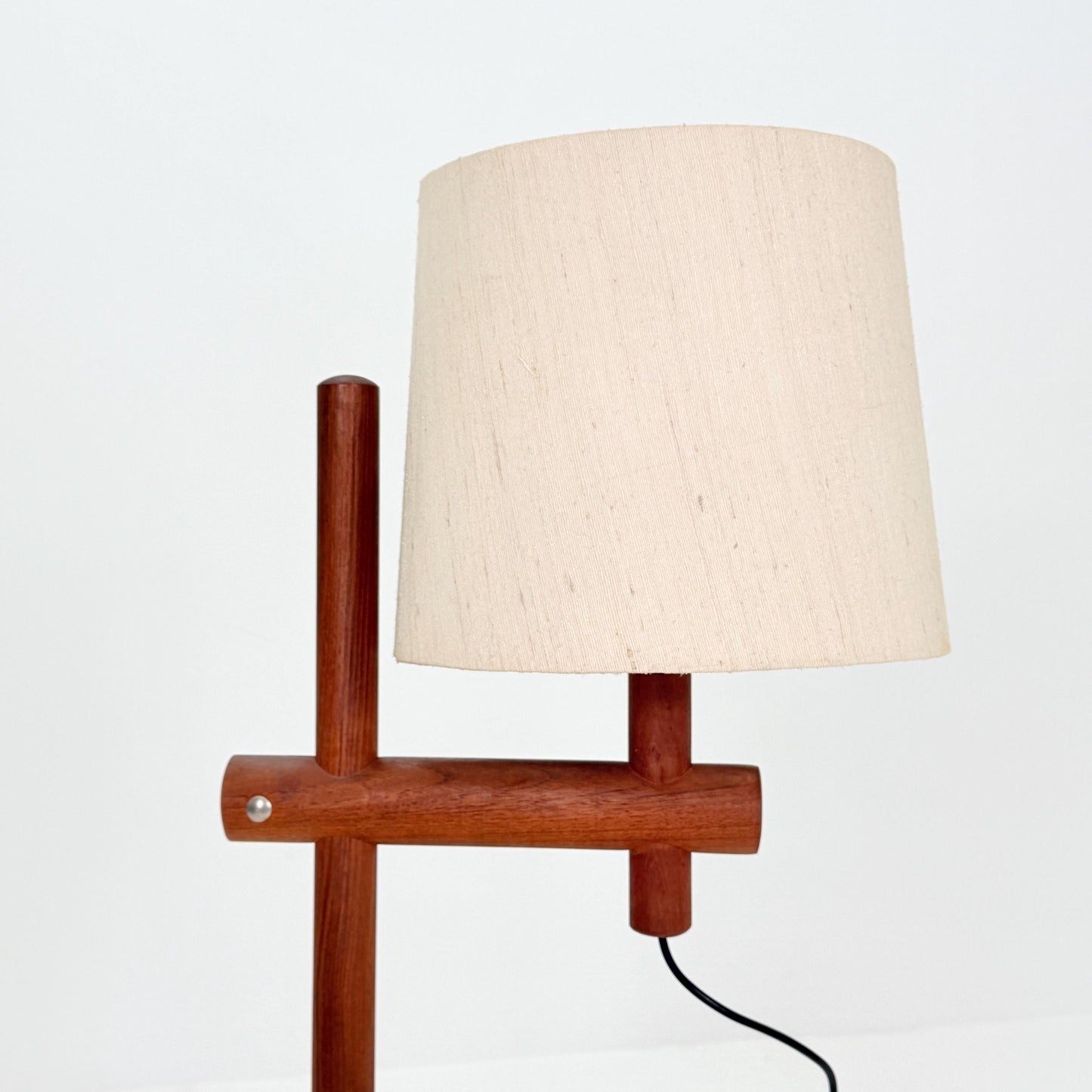 Mid Century Teak Table Lamp – Temde Adjustable Height Lamp – Scandinavian Vintage 1960s