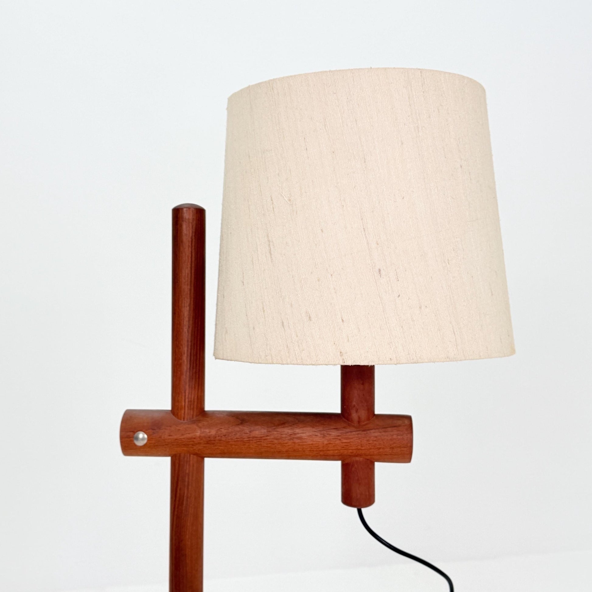 Mid Century Teak Table Lamp – Temde Adjustable Height Lamp – Scandinavian Vintage 1960s