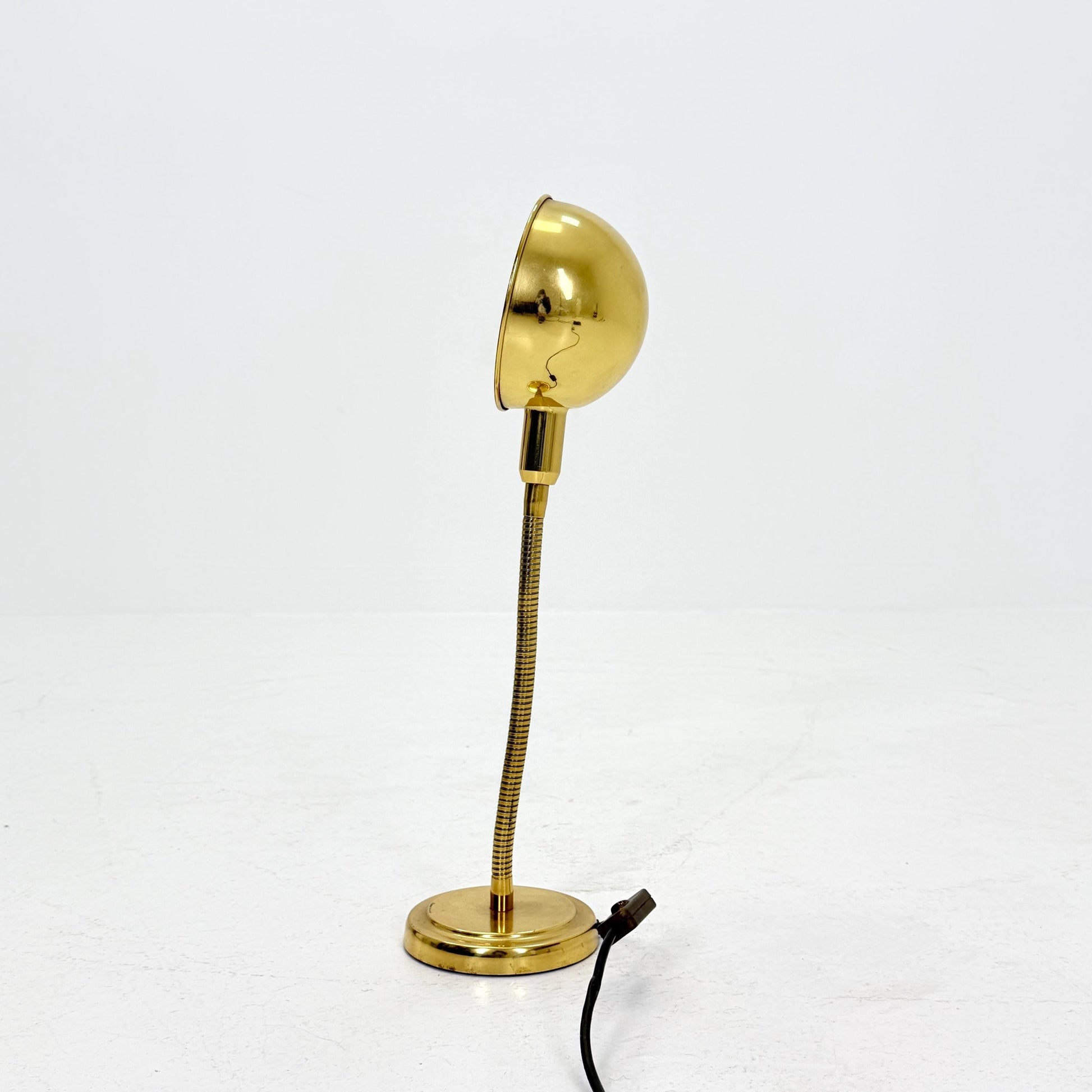 Mid centuryHala Zeist Desk Lamp by H. Busquet | Bronzed Brass Gooseneck Lamp | Industrial Table Lamp | 1960s Dutch