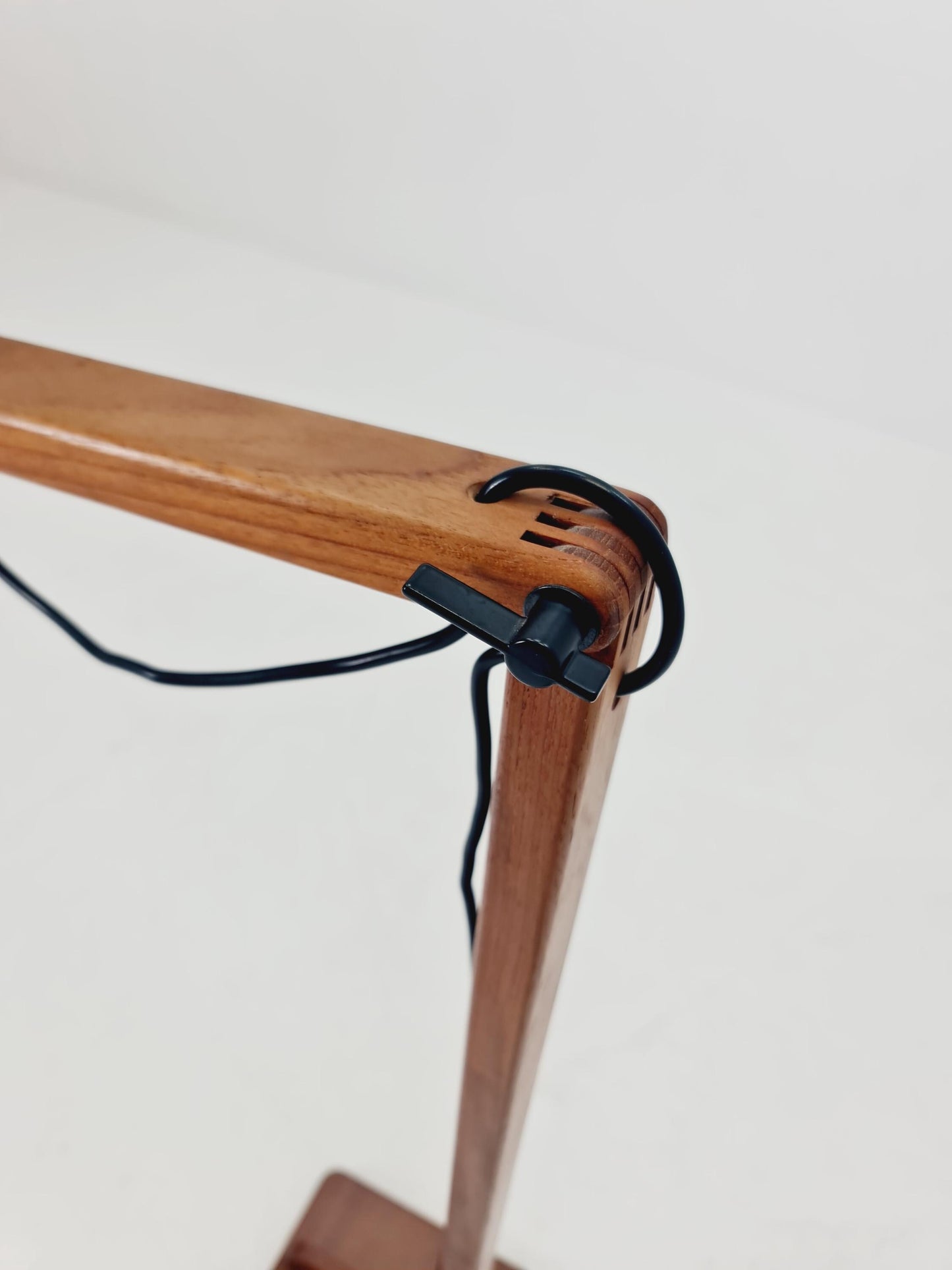 Mid Century Solid Teak Articulated Floor Lamp by Domus Denmark 1970s